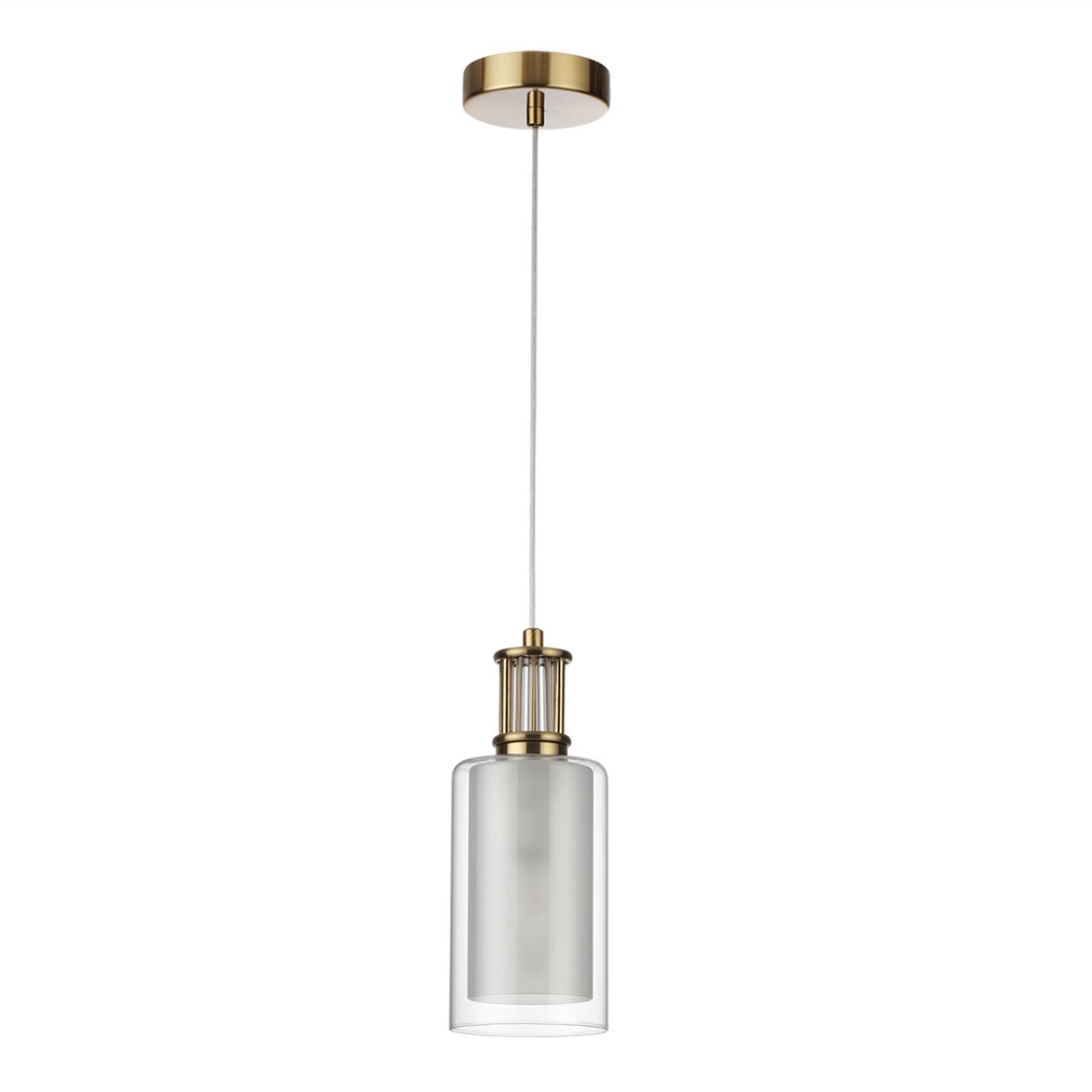 Подвес ODEON LIGHT CLASSIC SAGA античная бронза, латунь E14*1 10W плафон прозрачный; белый