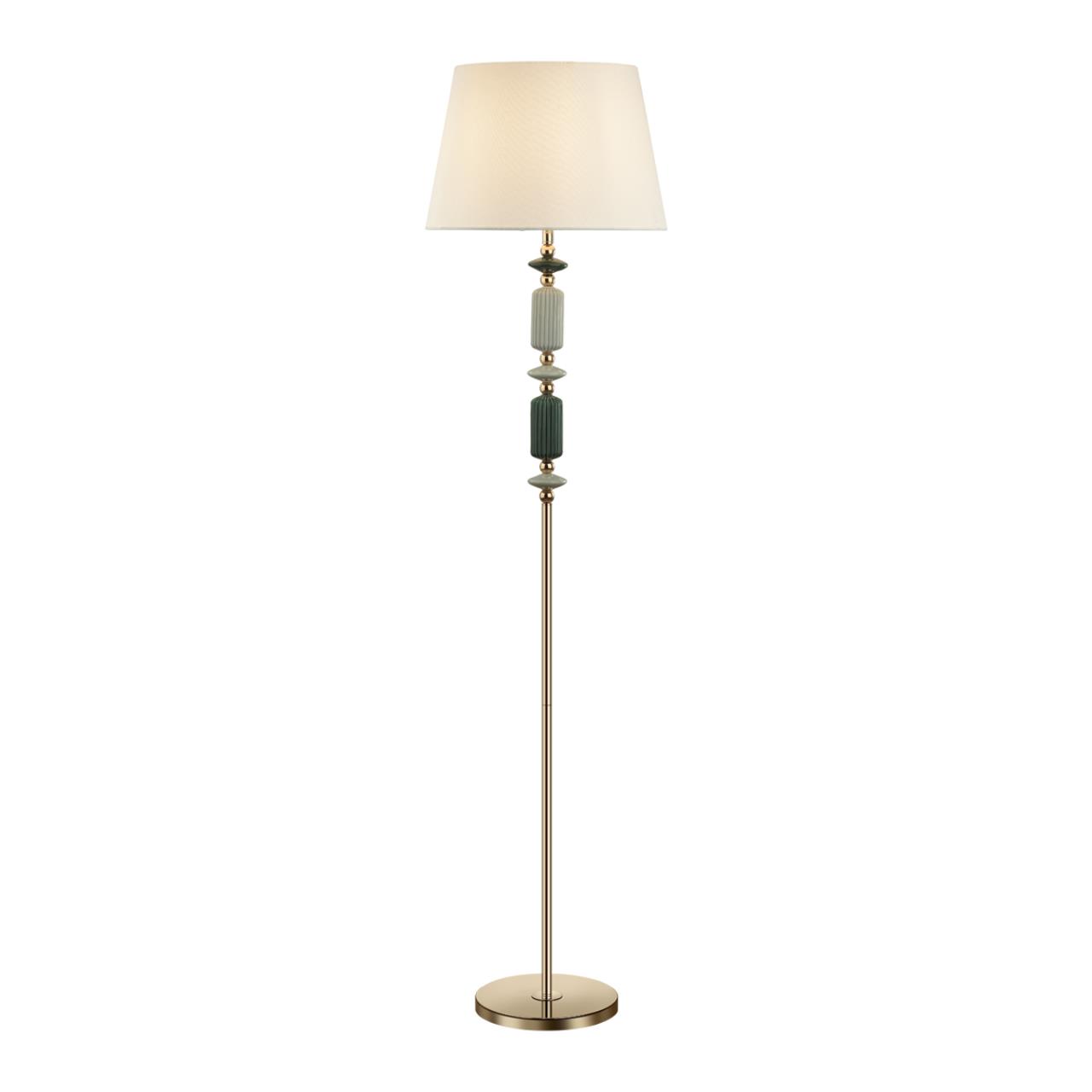 Торшер ODEON LIGHT EXCLUSIVE CLASSIC CANDY золотой E27*1 10W плафон белый