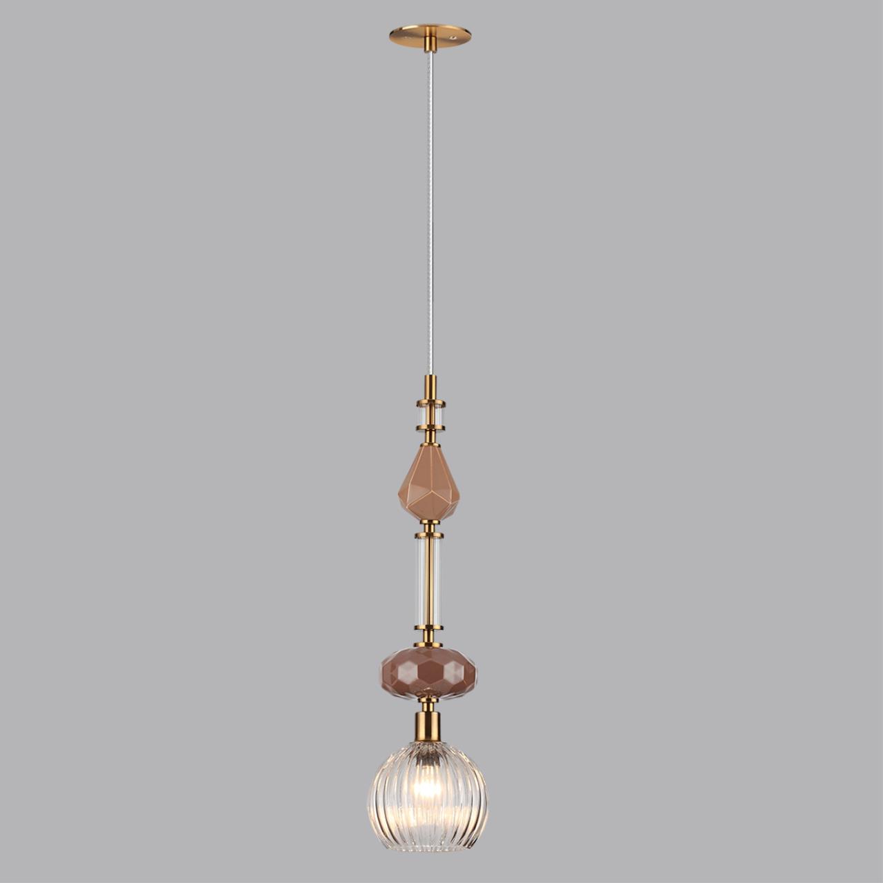 Подвес ODEON LIGHT EXCLUSIVE MODERN TERRA античная бронза, латунь, коричнев E14*1 10W плафон