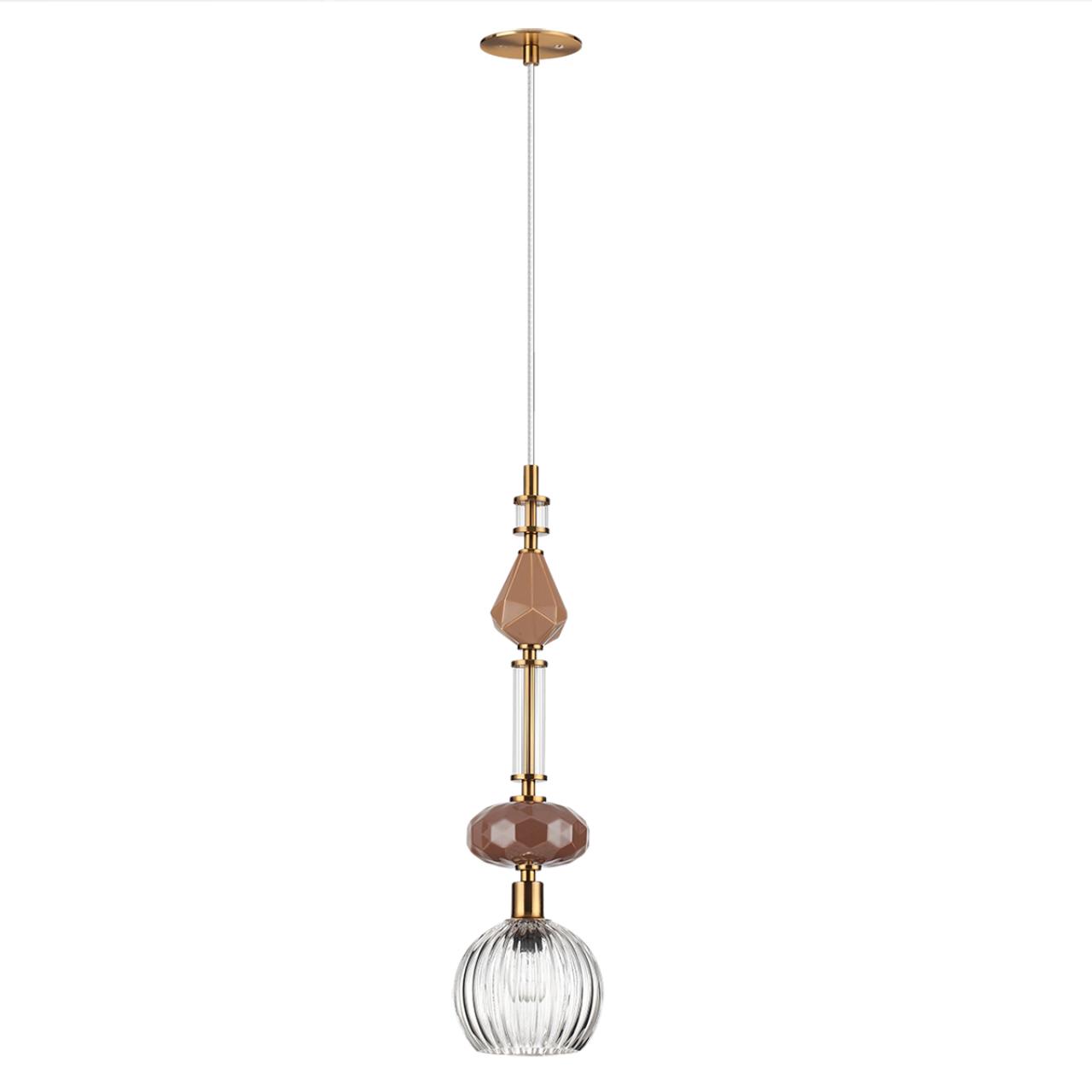 Подвес ODEON LIGHT EXCLUSIVE MODERN TERRA античная бронза, латунь, коричнев E14*1 10W плафон