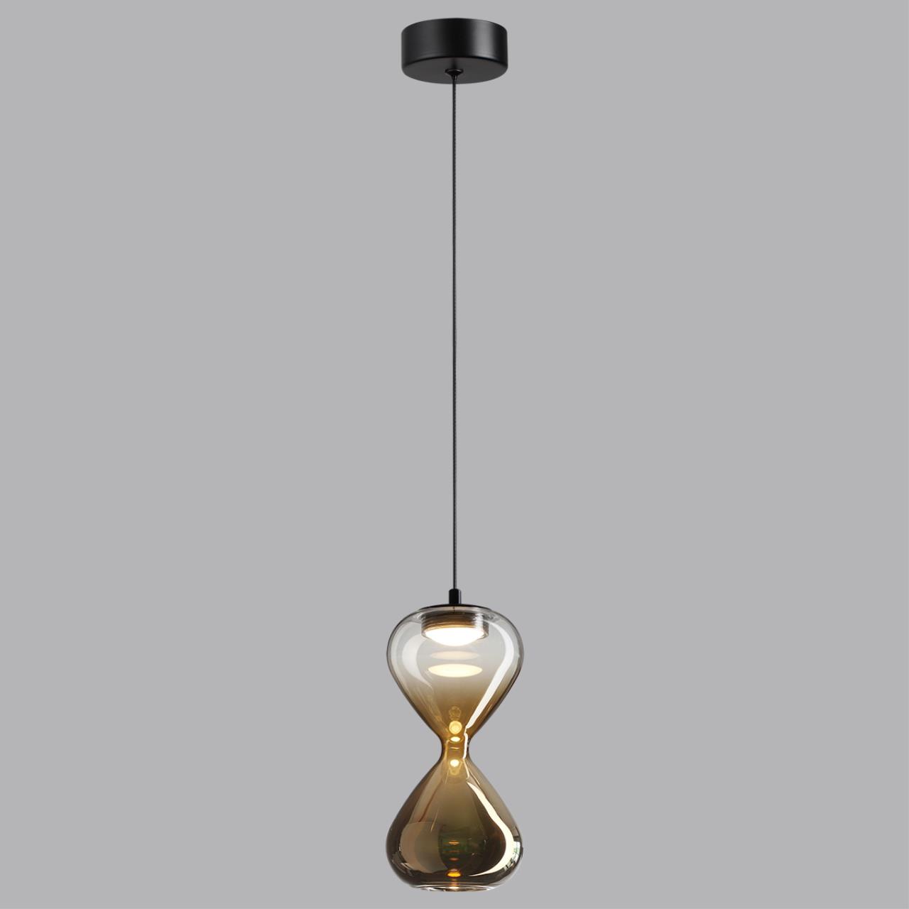 Подвес ODEON LIGHT PENDANT GLESSI черный LED*1 4W 4000К плафон золотой