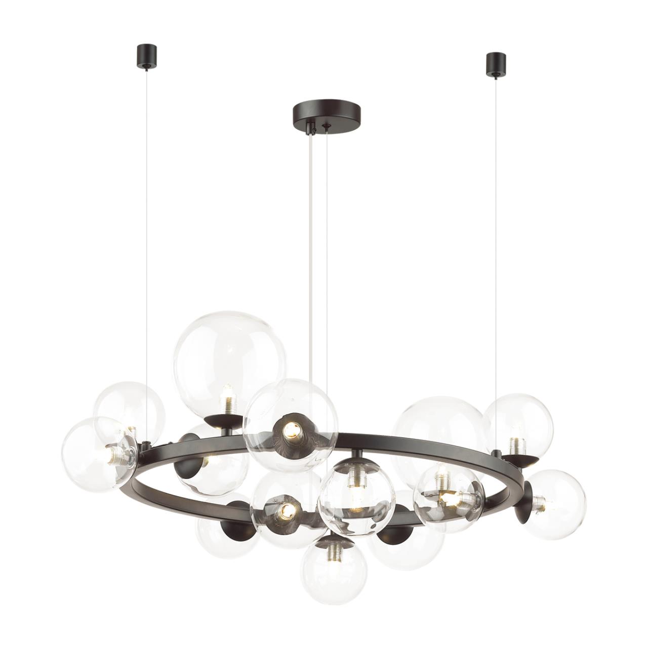 Люстра ODEON LIGHT MODERN TOVI черный G9*14 10W