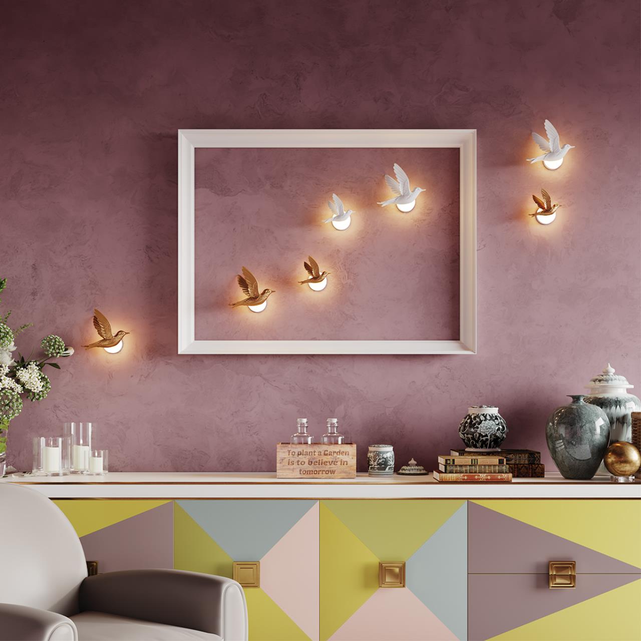 Настенный светильник ODEON LIGHT HIGHTECH COLOMBELLA белый LED*1 3W 3000К правый