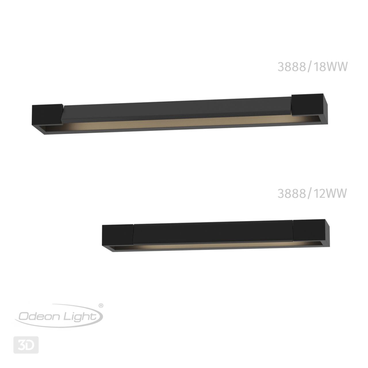 Настенный светильник ODEON LIGHT HIGHTECH ARNO черный LED*1 18W