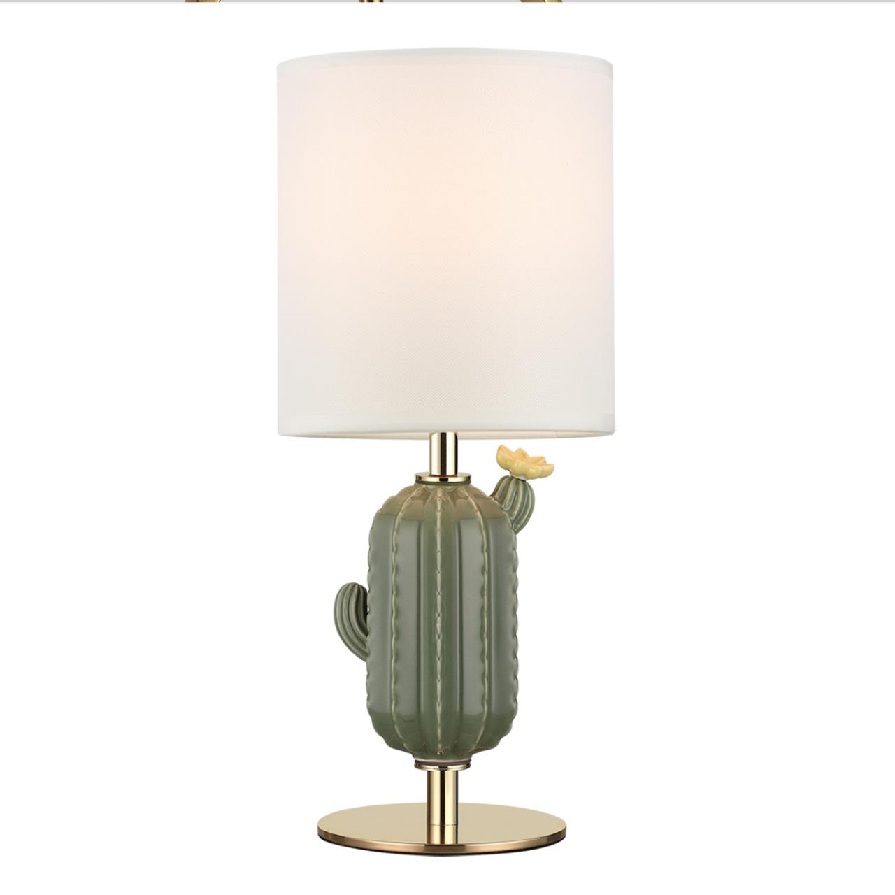Настольная лампа ODEON LIGHT EXCLUSIVE MODERN CACTUS золотой E27* 10W плафон белый