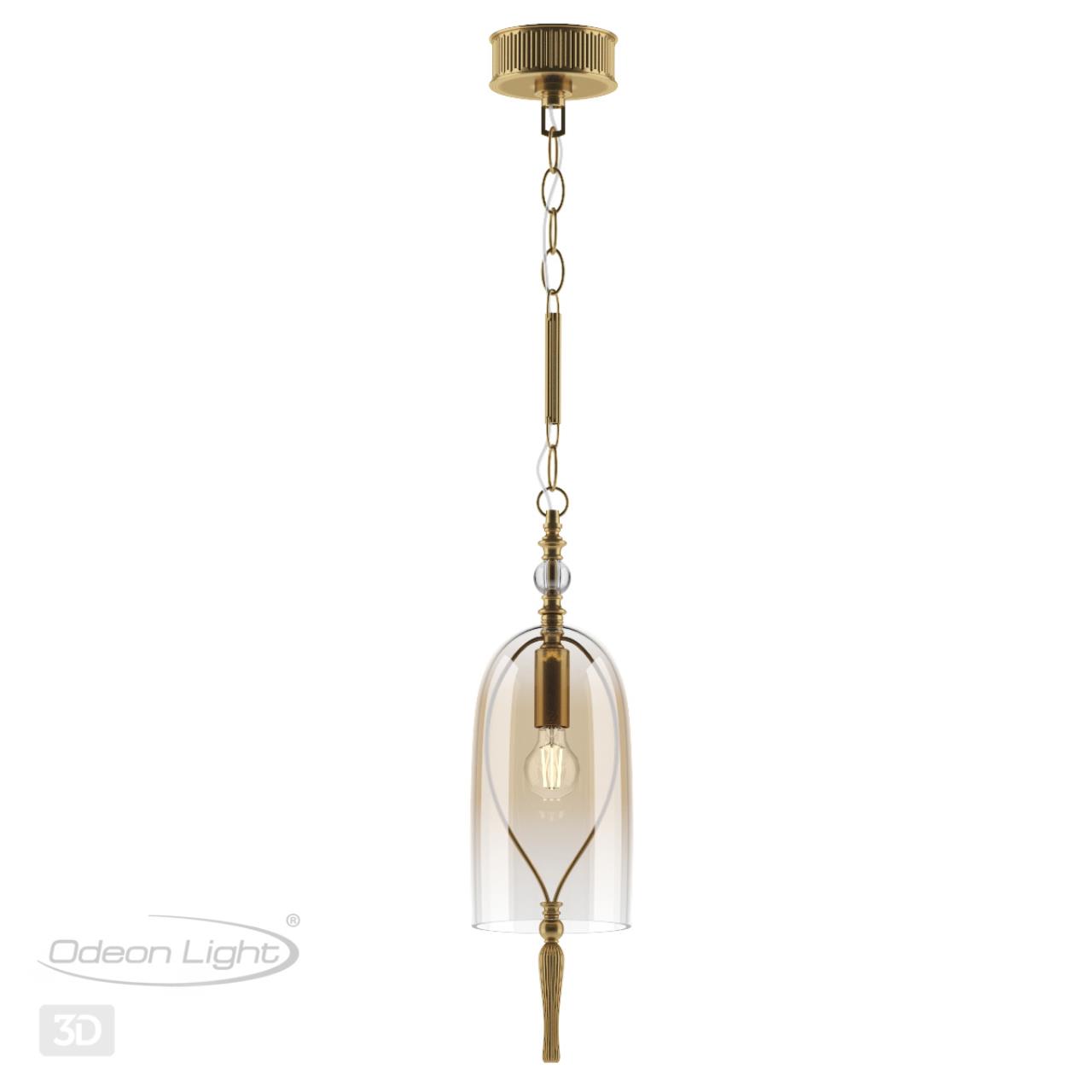 Подвес ODEON LIGHT EXCLUSIVE NEO BELL бронзовый E14*1 10W