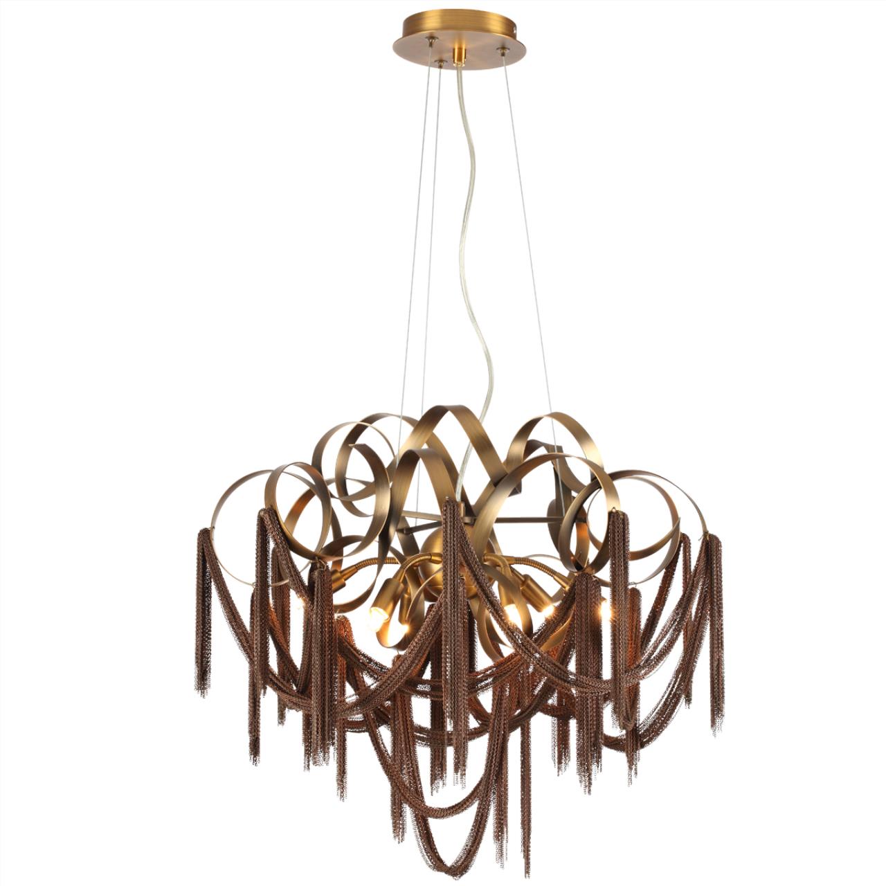 Люстра ODEON LIGHT HALL CHAINY античная бронза, латунь G9*6 10W