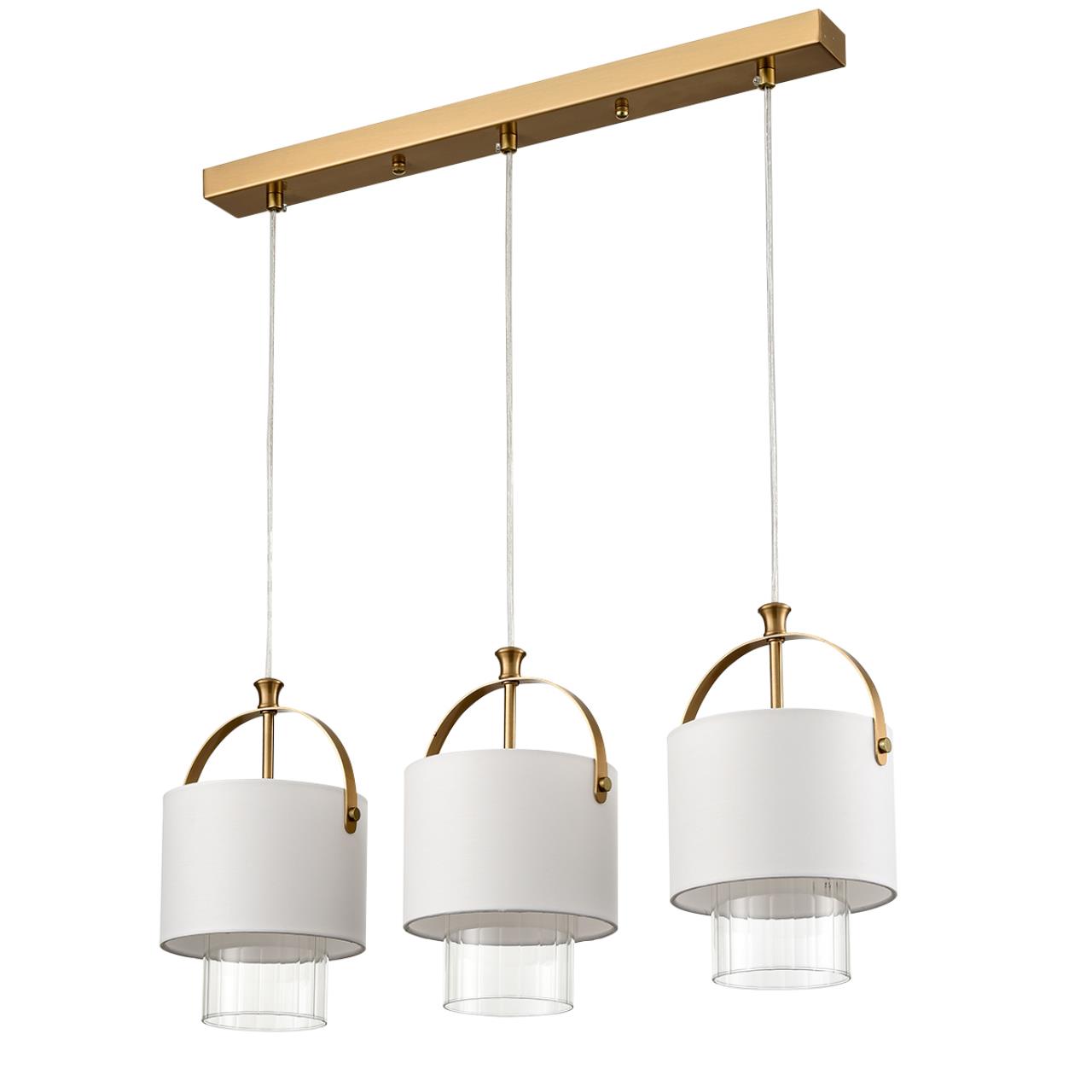 Подвес LUMION MODERNI JANE латунь E14*3 10W плафон белый