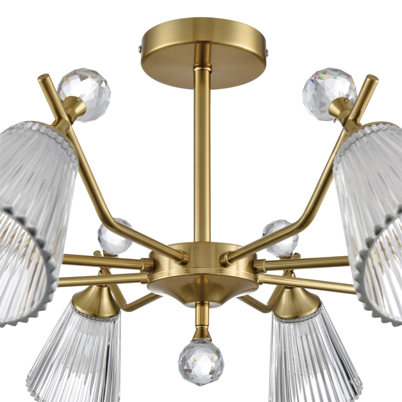 Люстра потолочная LUMION CLASSI AURICA латунь E14*8 10W