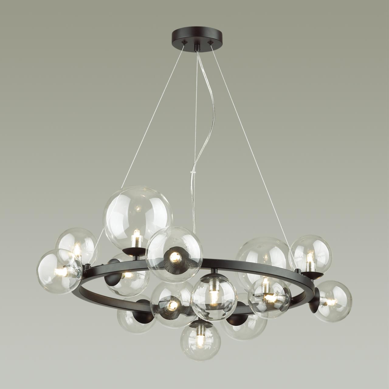 Люстра ODEON LIGHT MODERN TOVI черный G9*14 10W