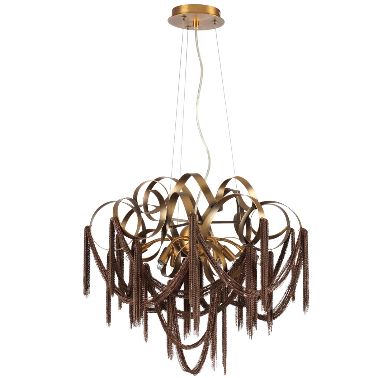 Люстра ODEON LIGHT HALL CHAINY античная бронза, латунь G9*6 10W