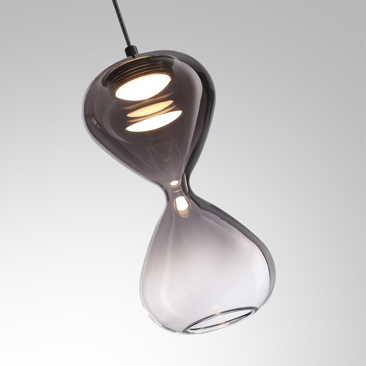 Подвес ODEON LIGHT PENDANT GLESSI черный LED*1 4W 4000К плафон серый