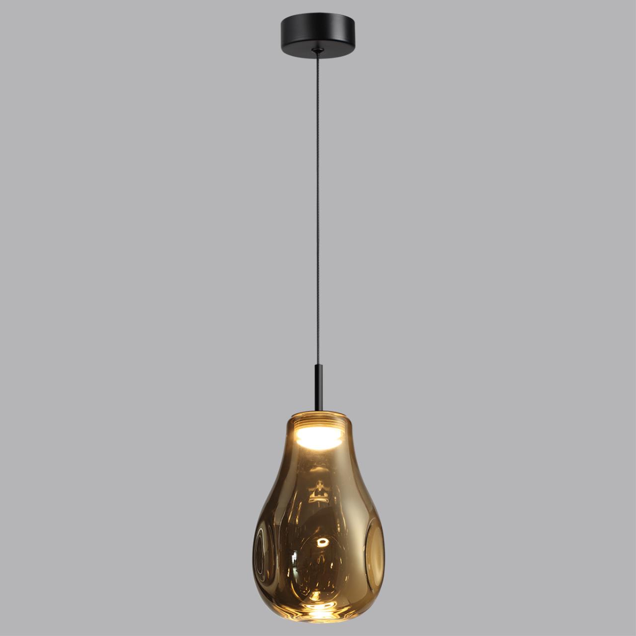 Подвес ODEON LIGHT PENDANT NAVE черный LED*1 4W 4000К плафон золотой