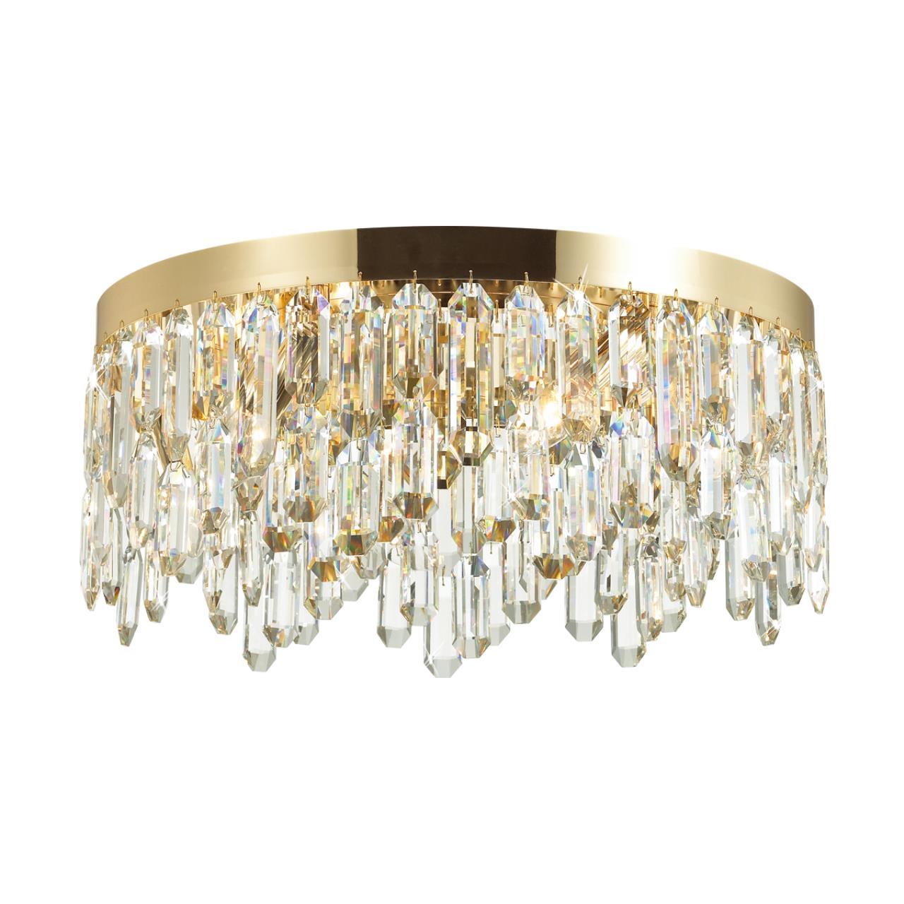 Люстра ODEON LIGHT HALL DAKISA золотой E14*6 10W  потолочная