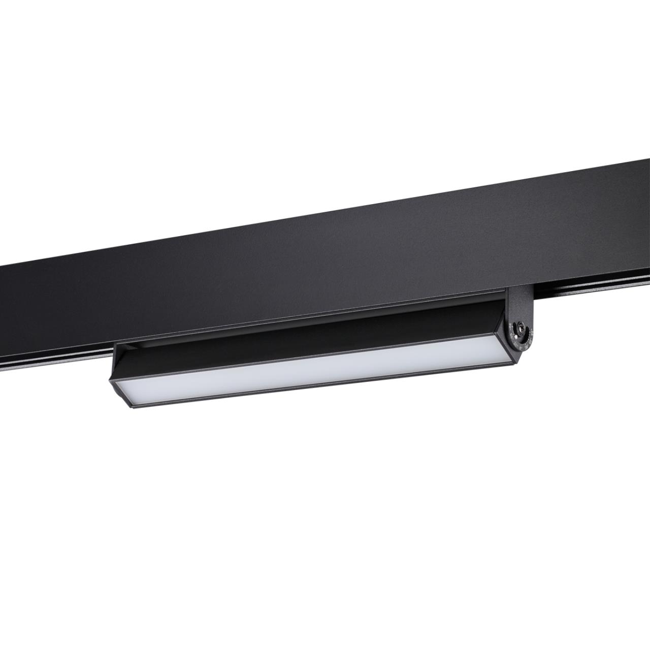 Трековый светильник для низковольного шинопровода NOVOTECH SHINO FLUM черный LED*1 12W 4000К плафон черный