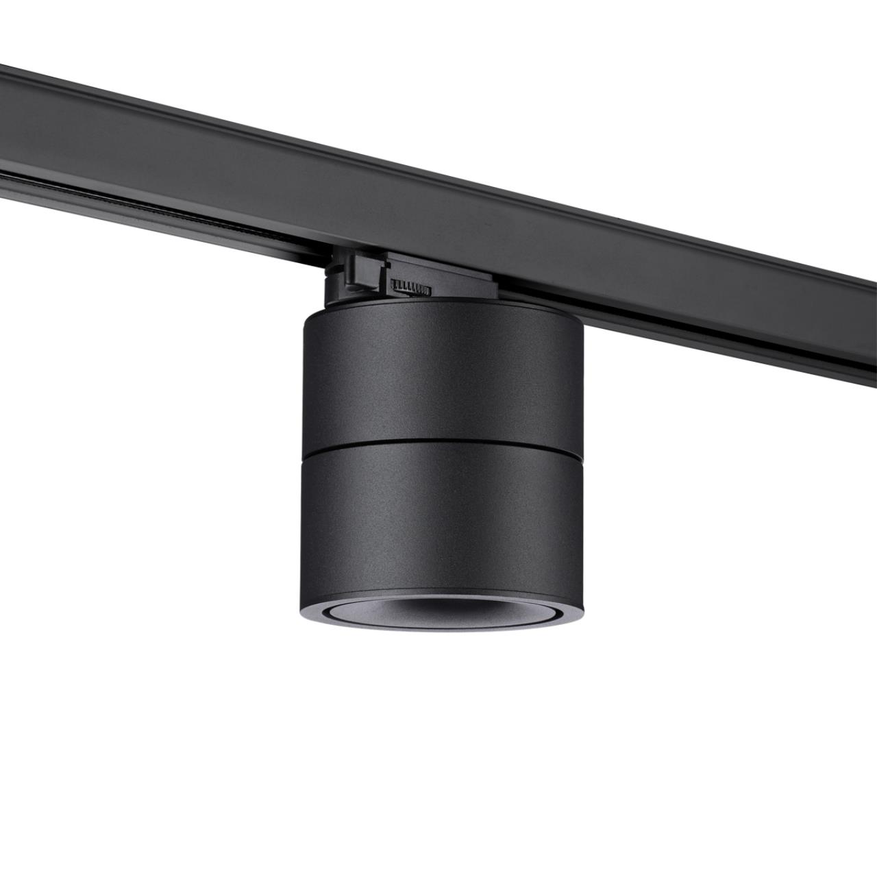 Трехфазный трековый светодиодный светильник NOVOTECH PORT GRODA черный LED*1 15W