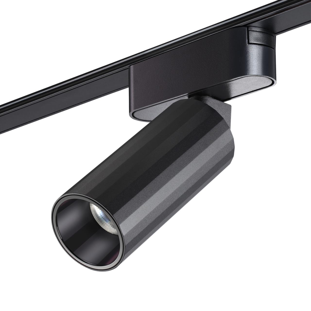 Трековый светильник для низковольтного шинопровода NOVOTECH SHINO SMAL черный LED*1 12W 3000К плафон черный