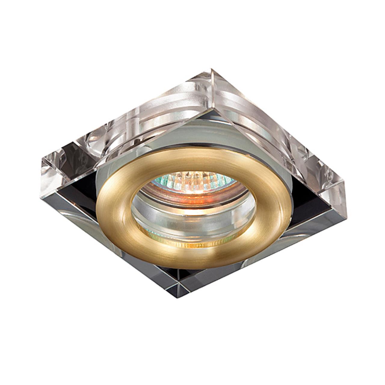 Встраиваемый светильник NOVOTECH SPOT AQUA золотой GX5.3*1 10W квадрат