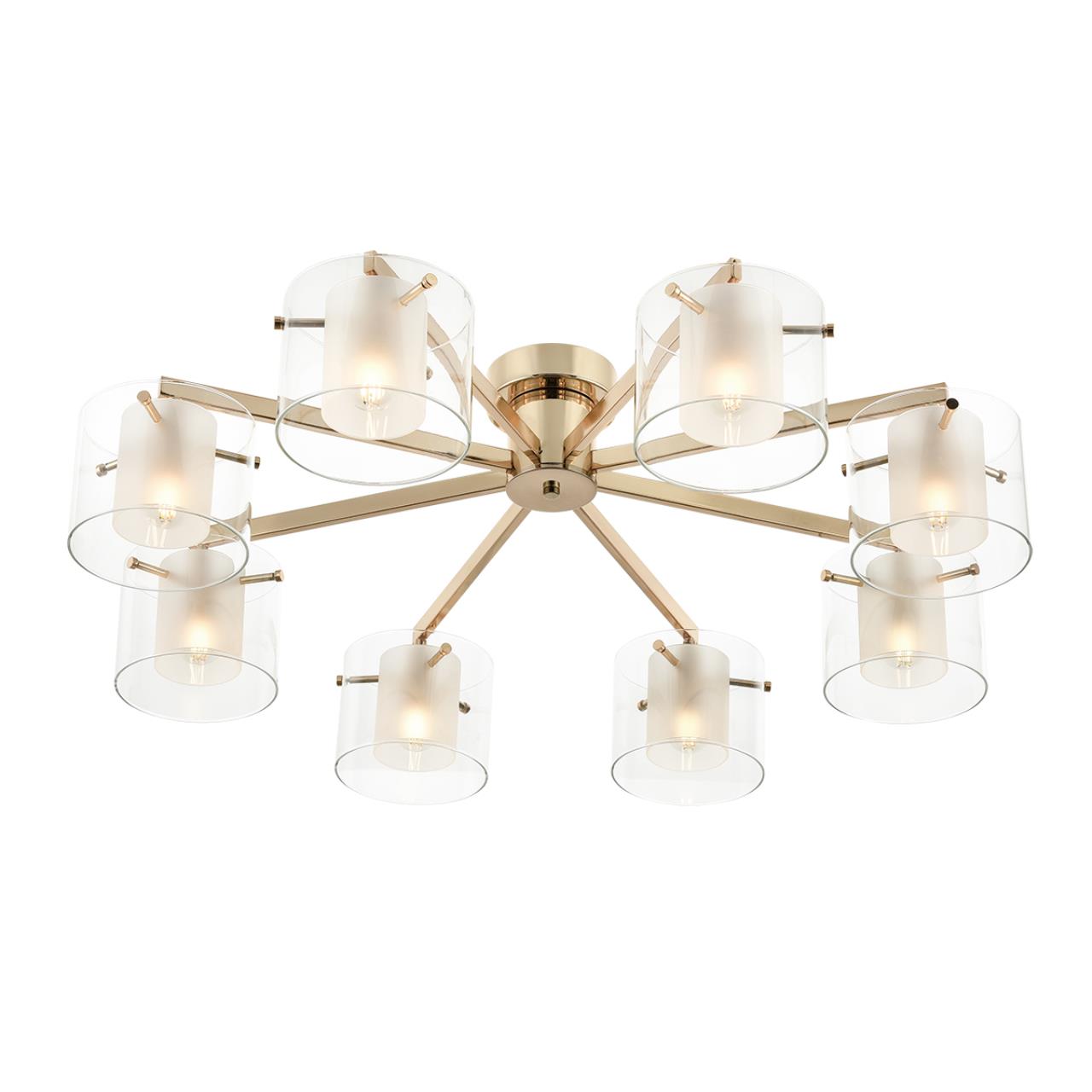 Люстра потолочная LUMION MODERNI VERDI золотой E14*8 10W