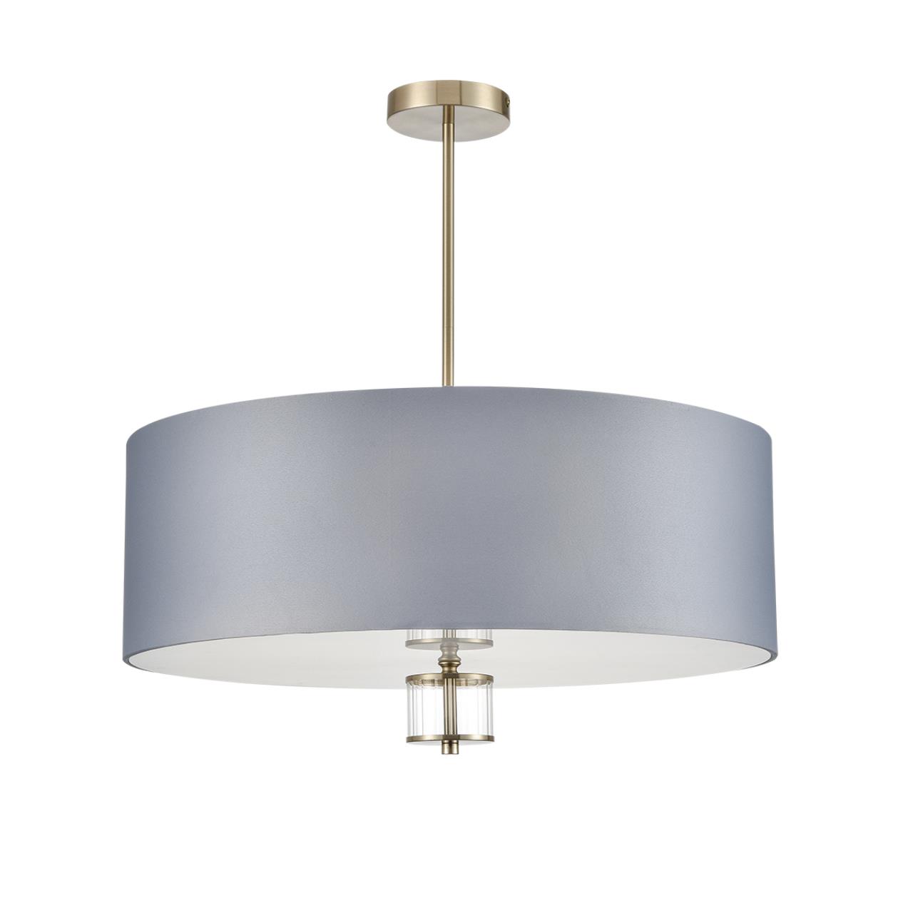 Люстра на штанге LUMION MODERNI DAMONA латунь E14*7 10W плафон серый
