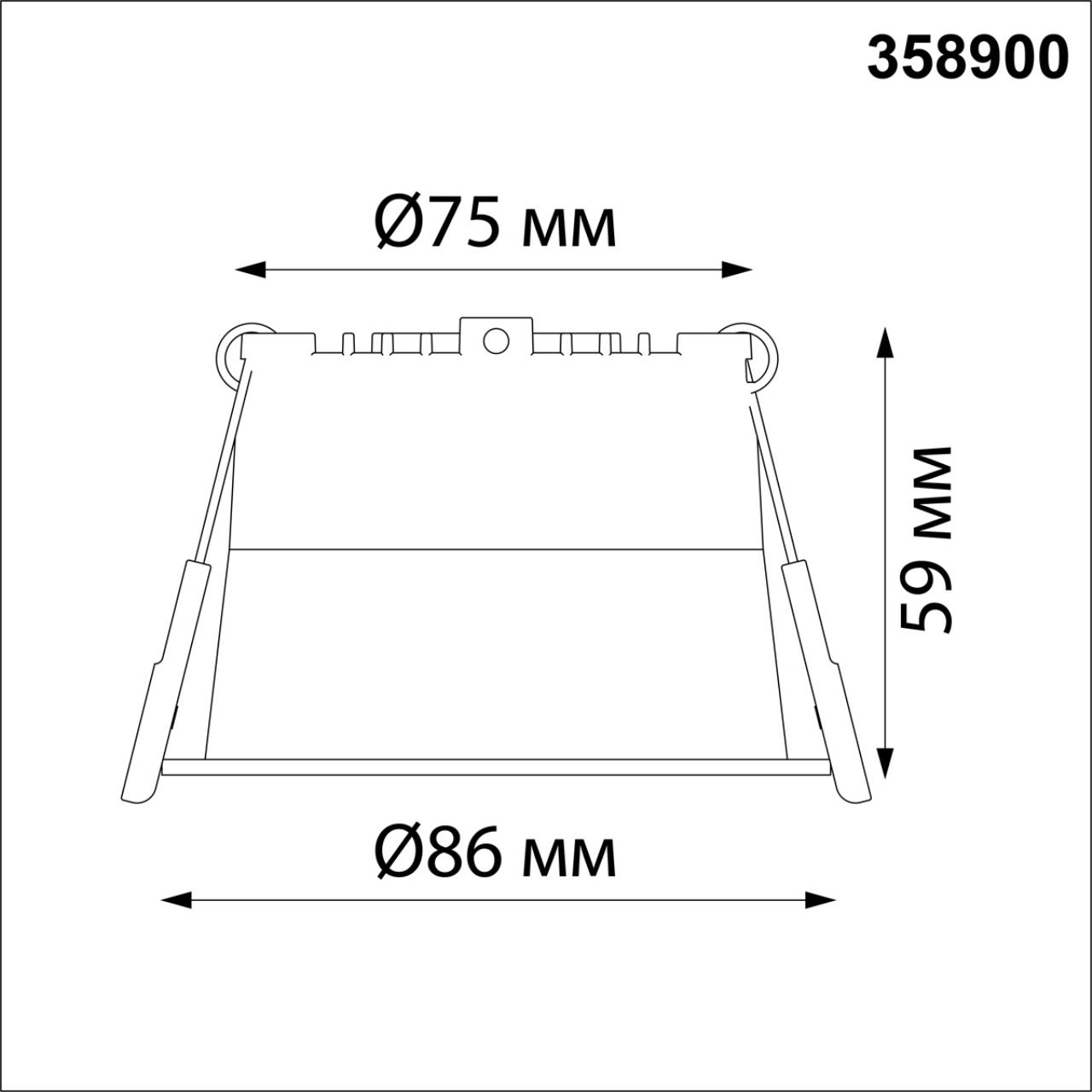 Светильник встраиваемый светодиодный NOVOTECH SPOT TRAN черный LED 9W 4000К