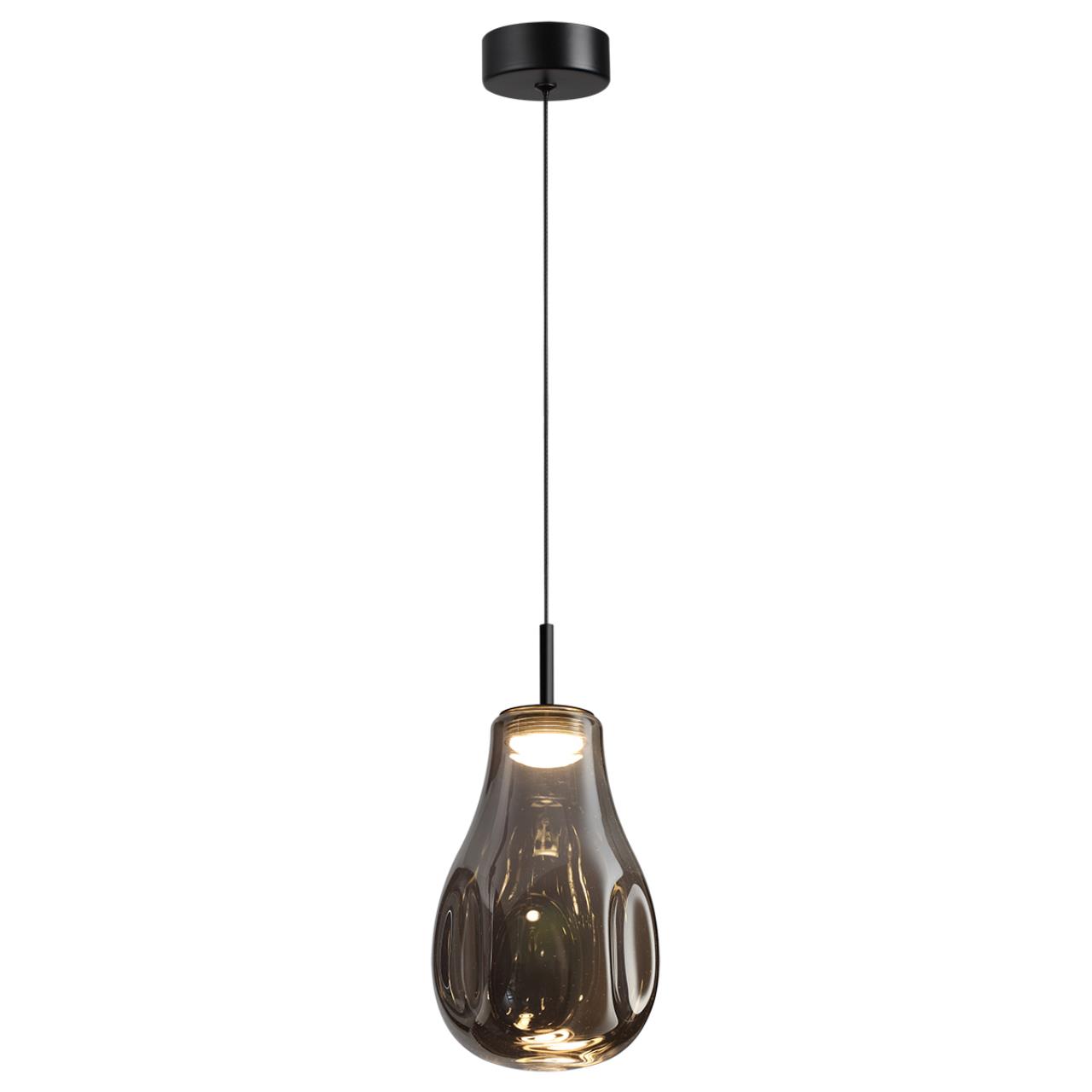 Подвес ODEON LIGHT PENDANT NAVE черный LED*1 4W 4000К плафон серый