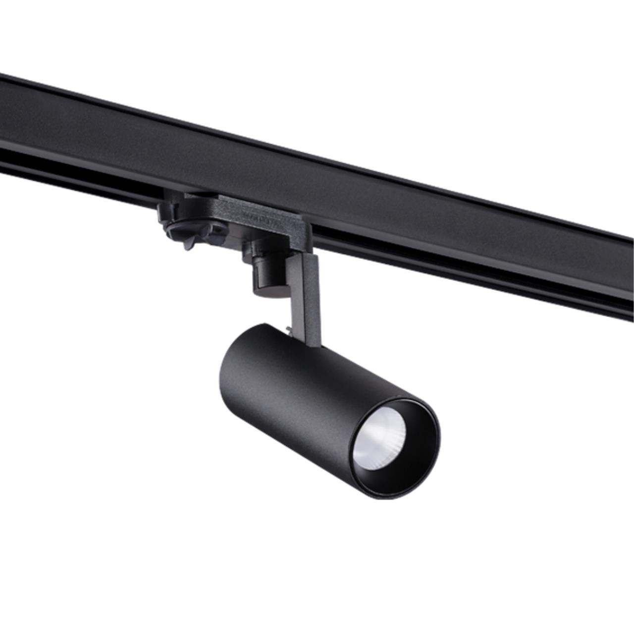Трехфазный трековый светодиодный светильник NOVOTECH PORT HELIX черный LED*1 10W