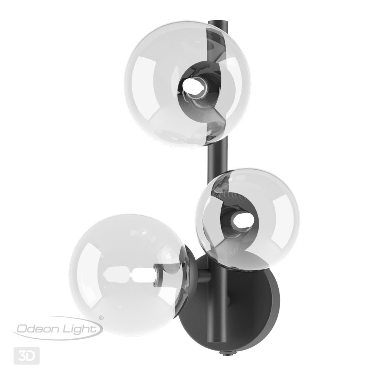Бра с выключателем ODEON LIGHT MODERN TOVI черный