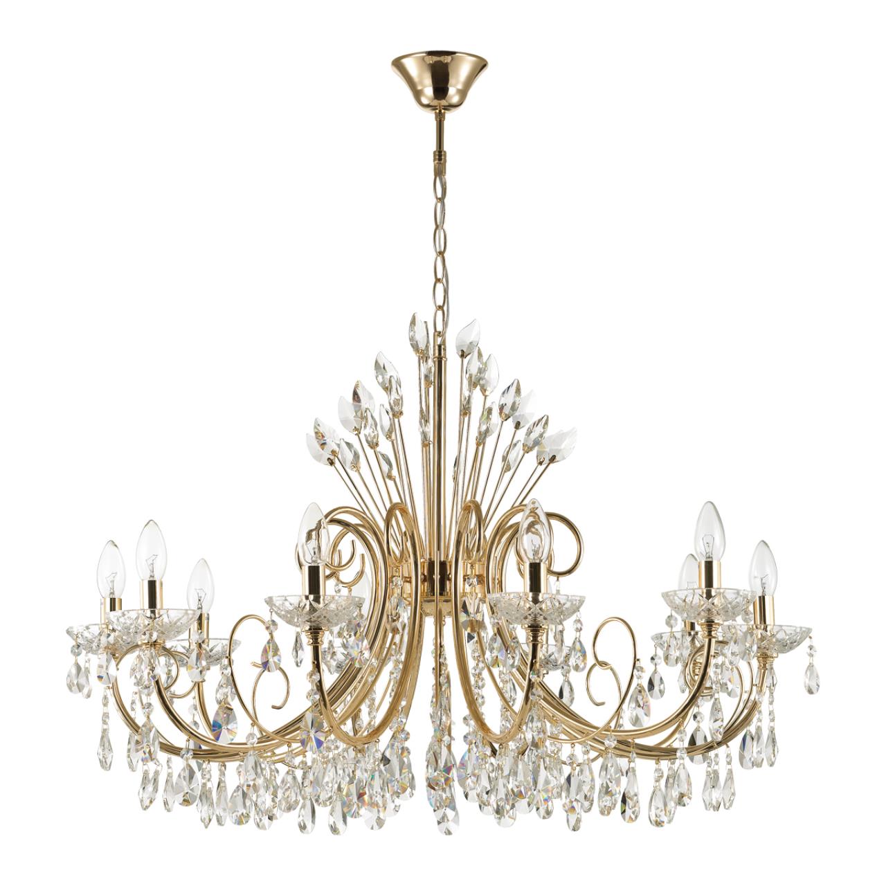 Люстра ODEON LIGHT HALL VERSIA золотой E14*10 10W