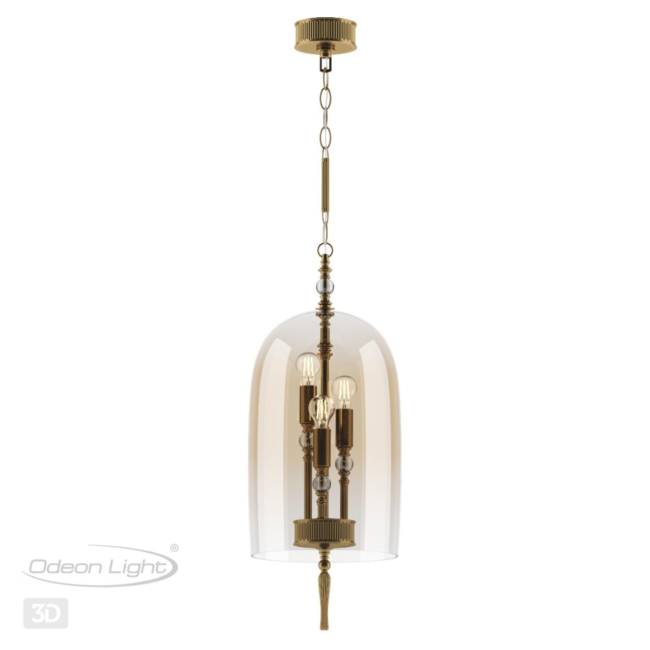 Подвес ODEON LIGHT EXCLUSIVE NEO BELL бронзовый E14*3 10W