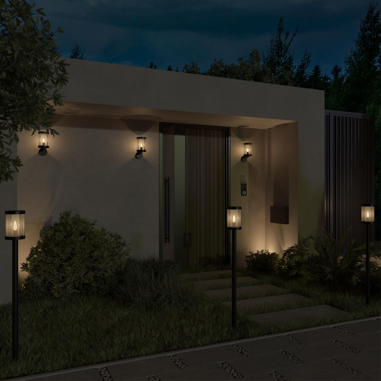 Уличный фасадный светильник NOVOTECH STREET IVORY серый, черный