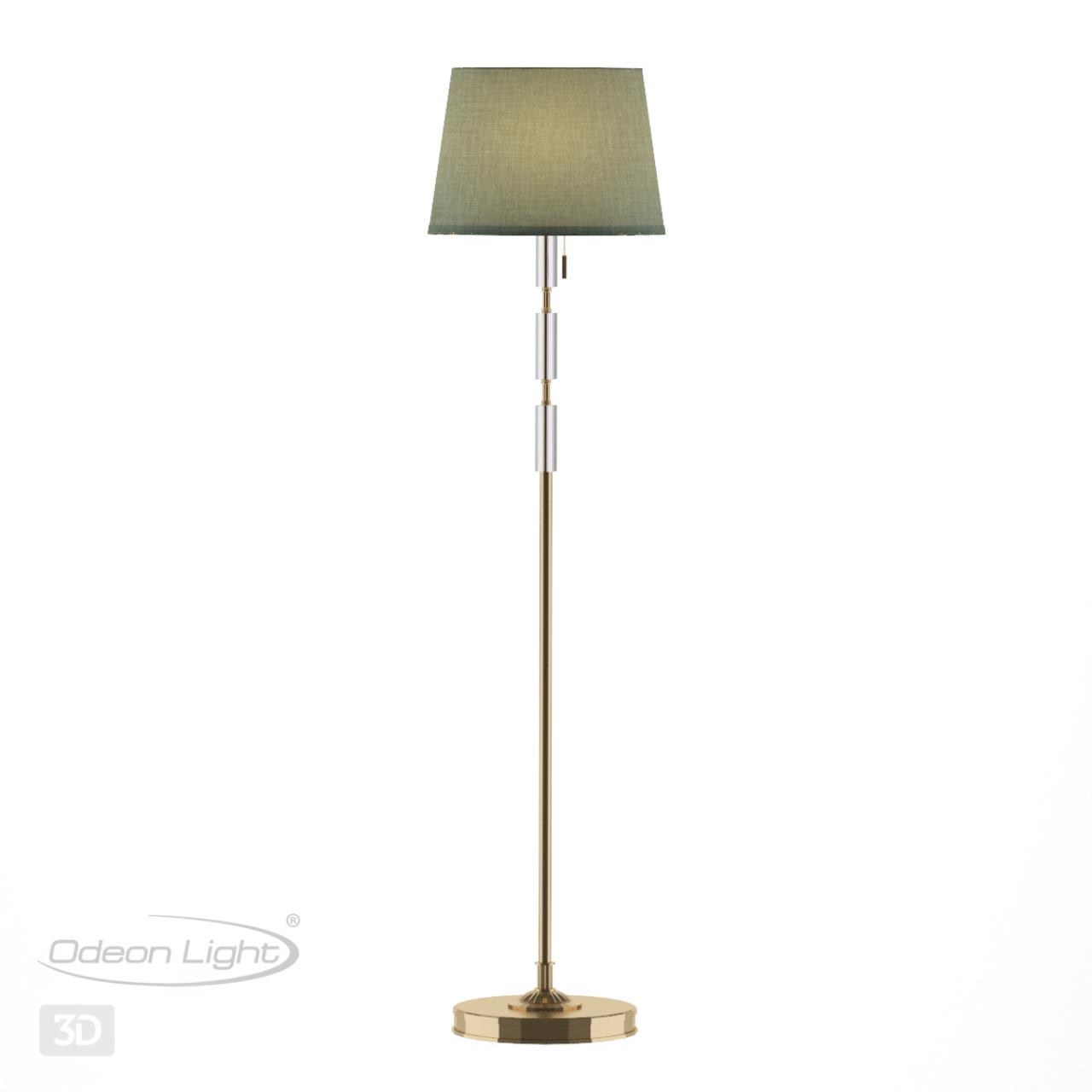 Торшер ODEON LIGHT EXCLUSIVE MODERN LONDON бронзовый E27*1 10W плафон зеленый