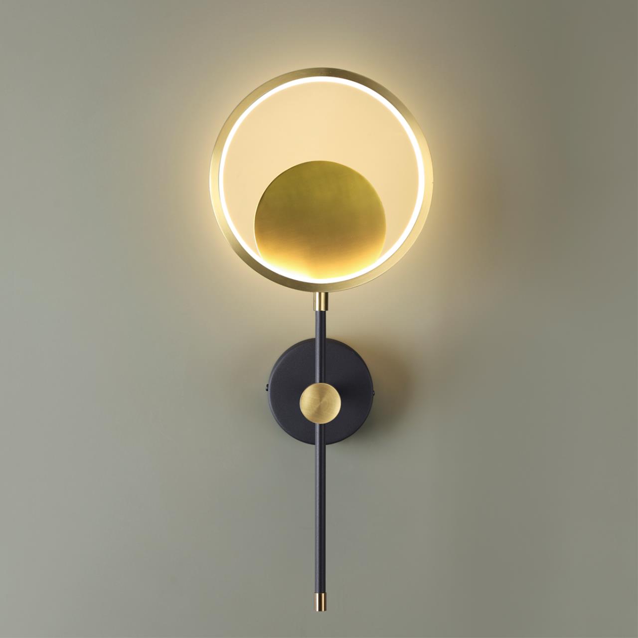 Настенный светильник ODEON LIGHT MIDCENT DENZEL черный, античная бронза LED*1 15W