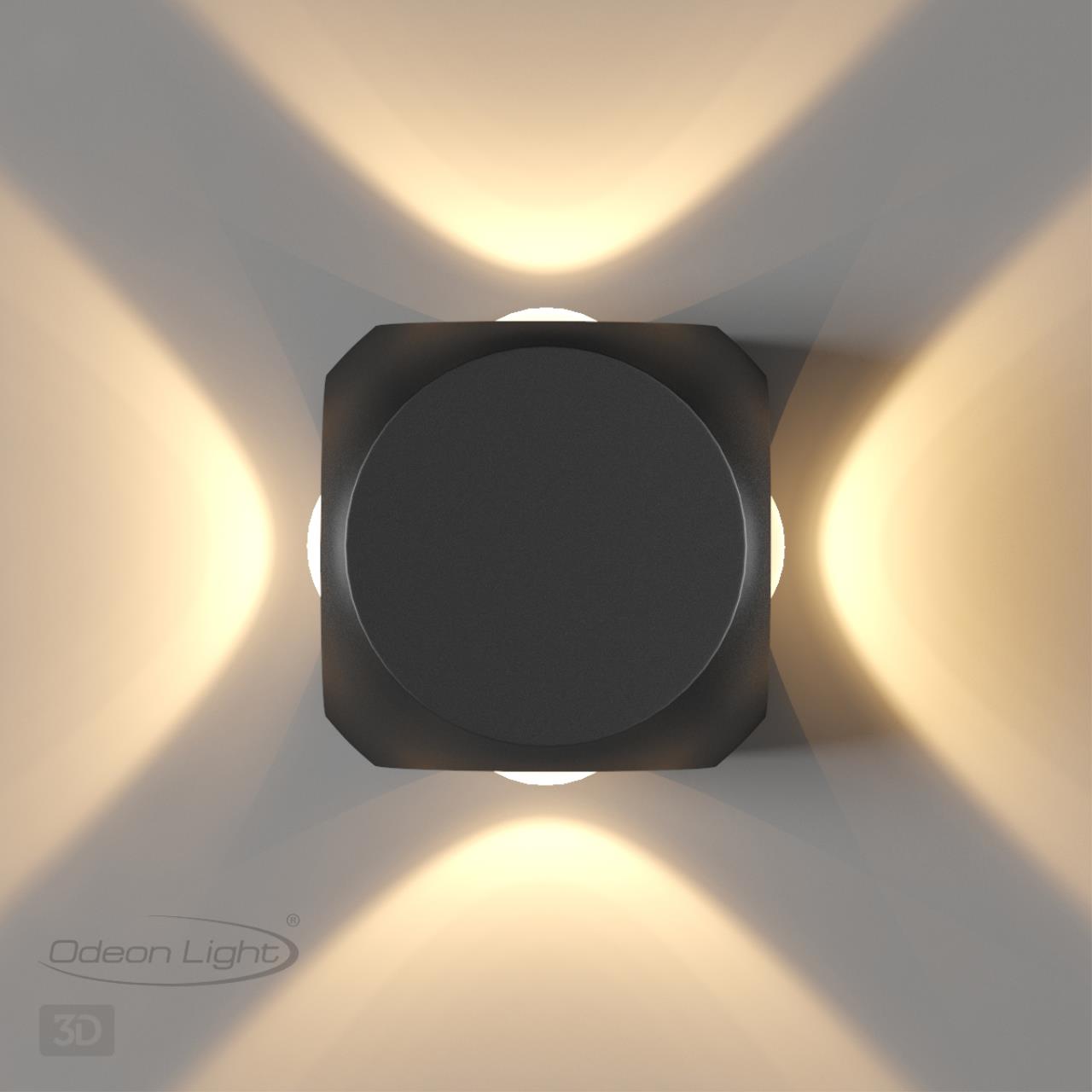 Настенный светильник ODEON LIGHT HIGHTECH Miko черный LED*1 8W