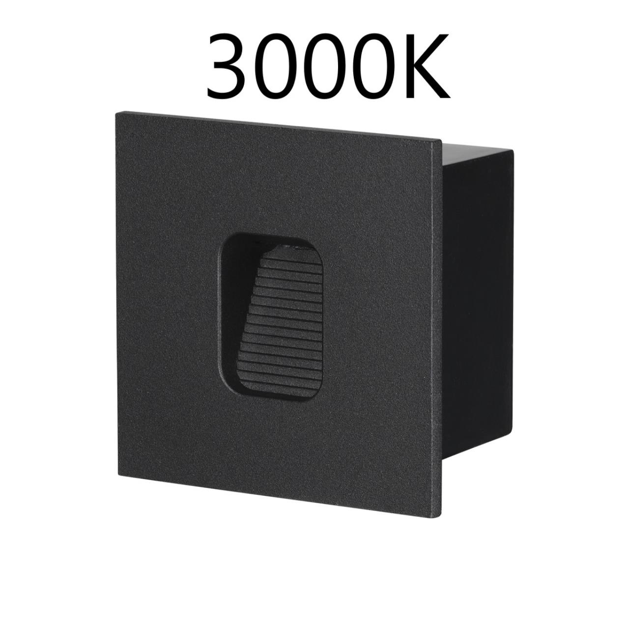 Подсветка для лестниц ODEON LIGHT NATURE VITTY черный LED*1 1W 3000К плафон черный