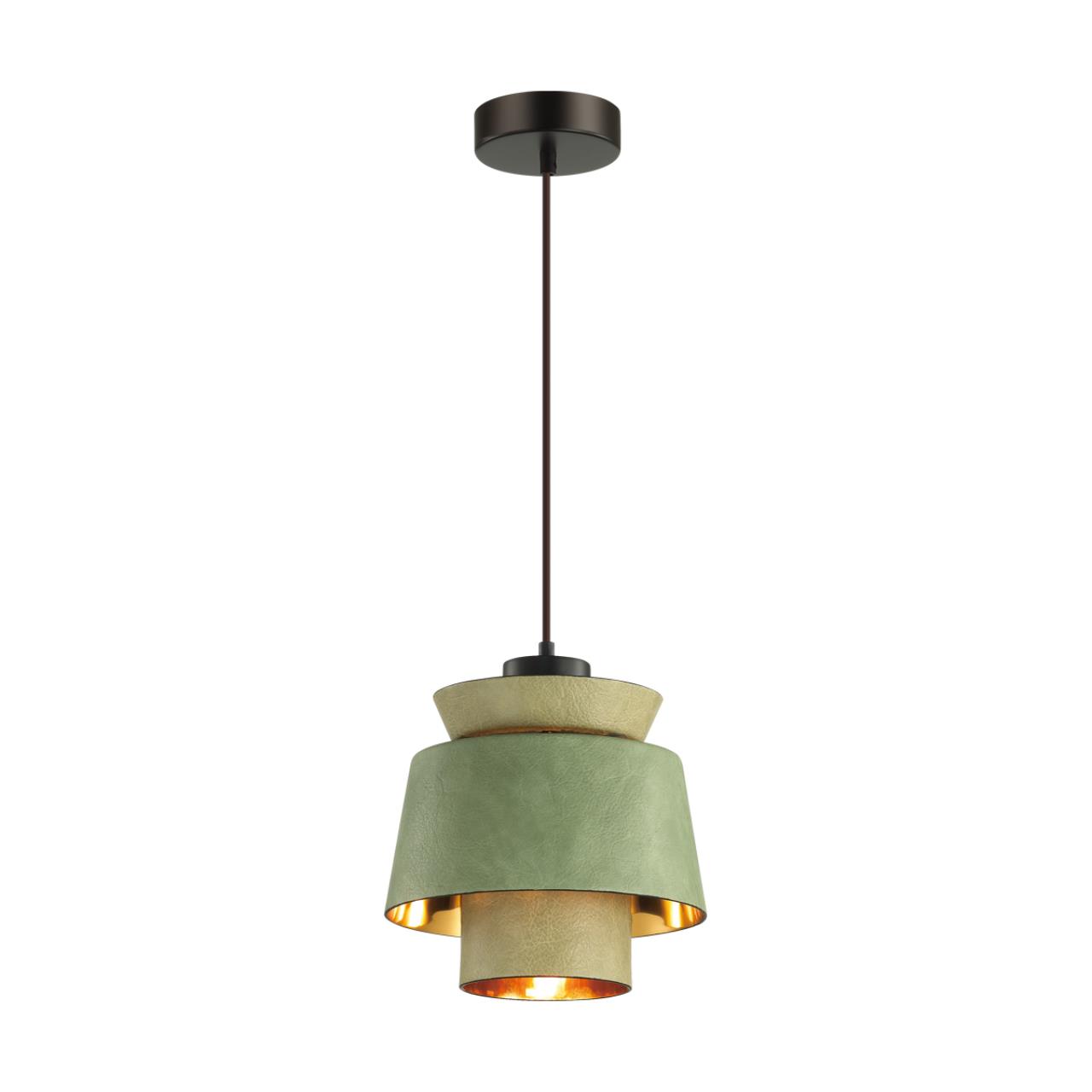Подвес ODEON LIGHT PENDANT KRESSA черный E27*1 10W плафон зеленый; золотой