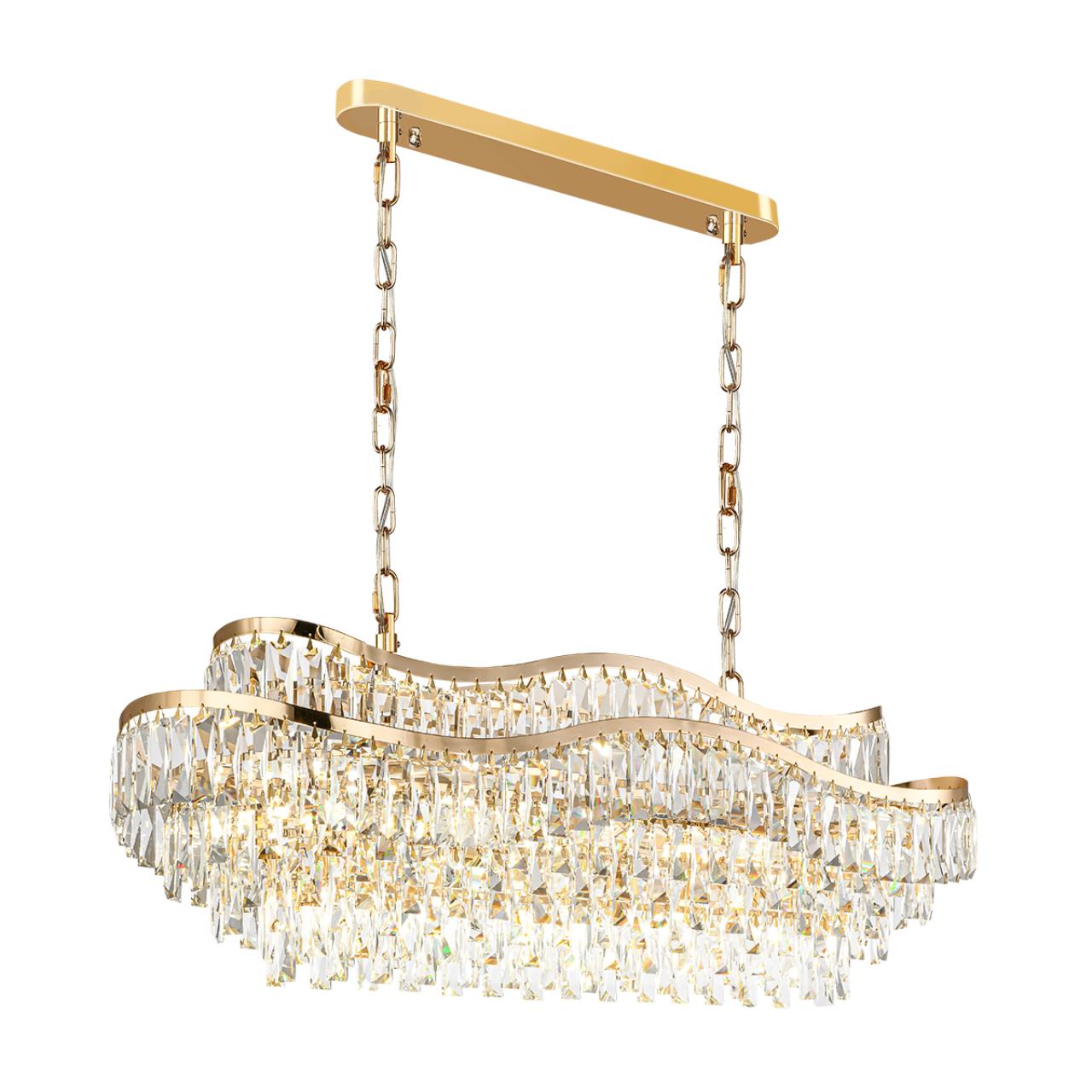 Люстра ODEON LIGHT HALL WAYTA золотой E14*15 10W