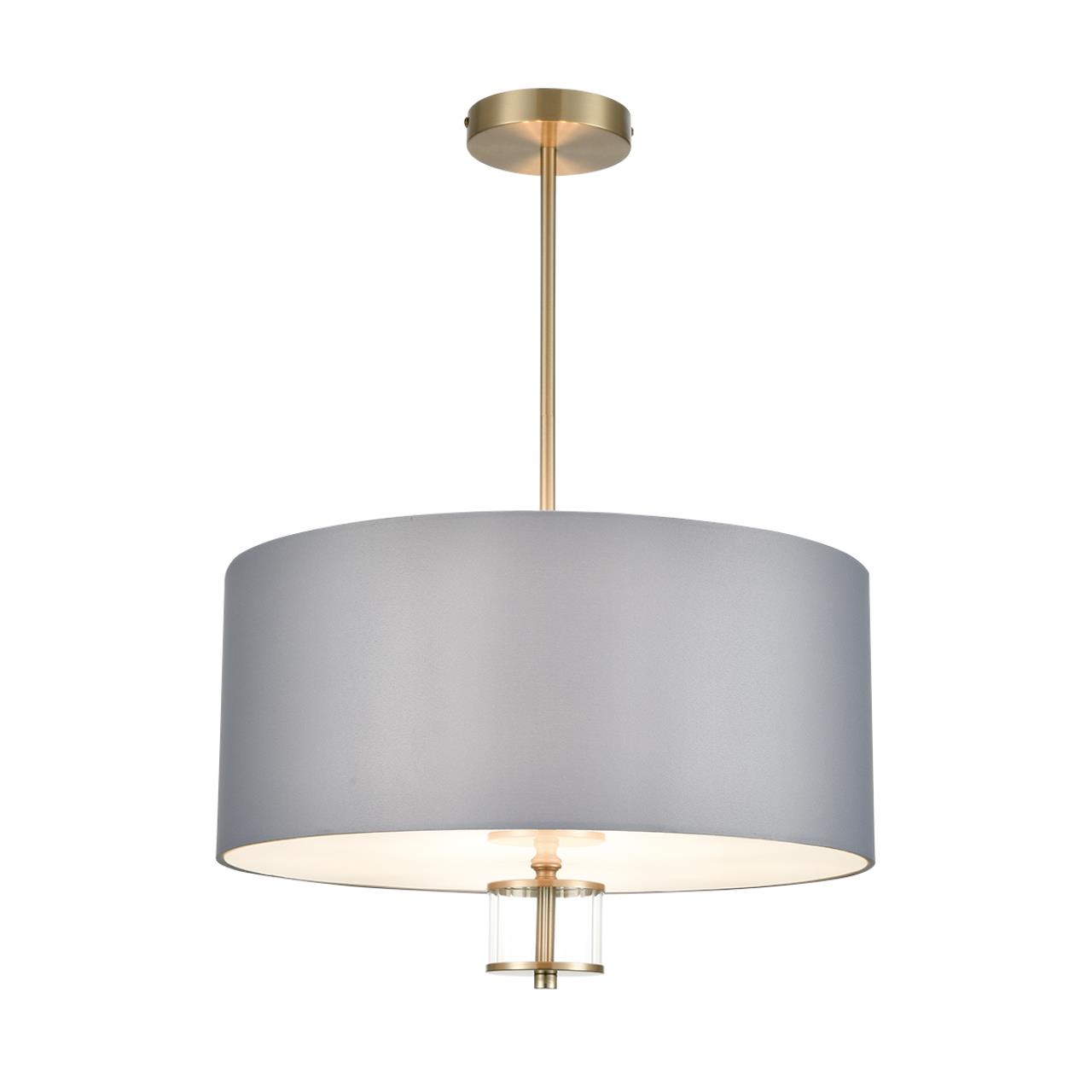Люстра на штанге LUMION MODERNI DAMONA латунь E14*5 10W плафон серый