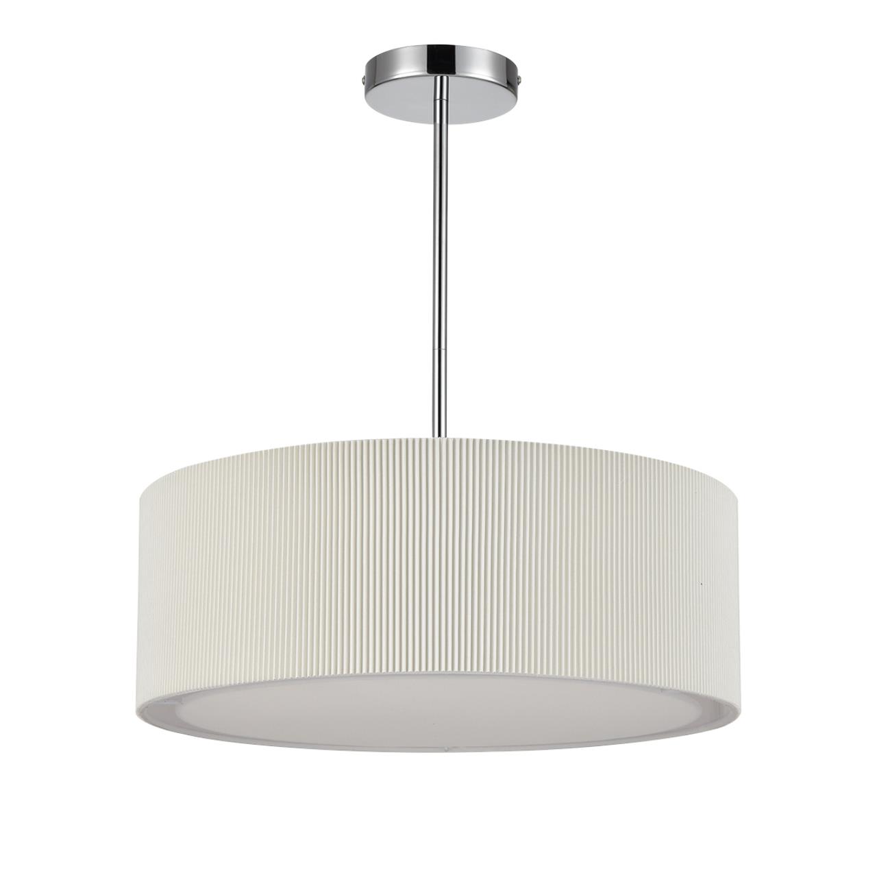 Люстра на штанге LUMION MODERNI ZIGRISA хром E14*5 10W плафон белый