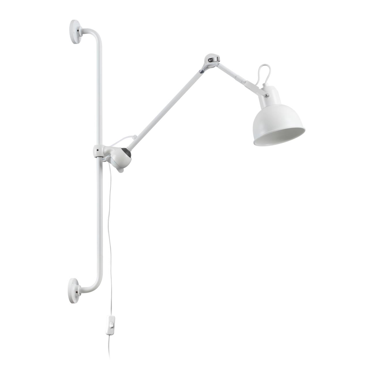 Настенный светильник на кронштейне ODEON LIGHT MODERN ARTA белый E14*1 10W  на штанге