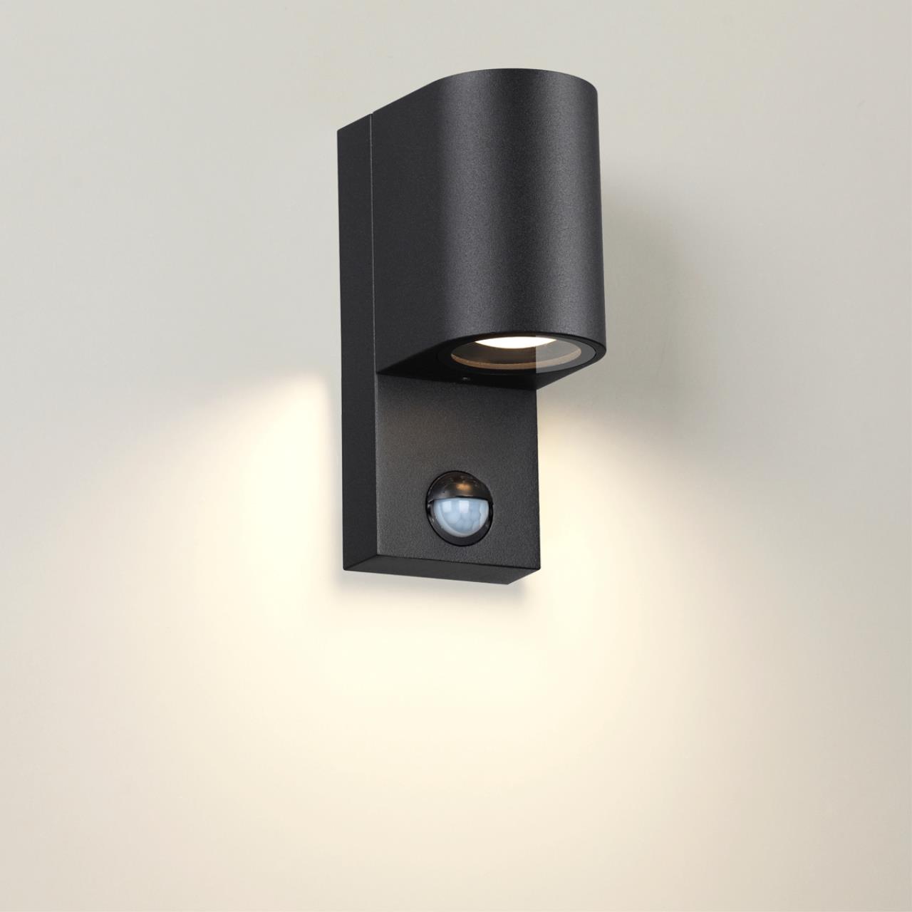 Уличный фасадный светильник ODEON LIGHT HIGHTECH MOTTO черный GU10*1 10W плафон черный