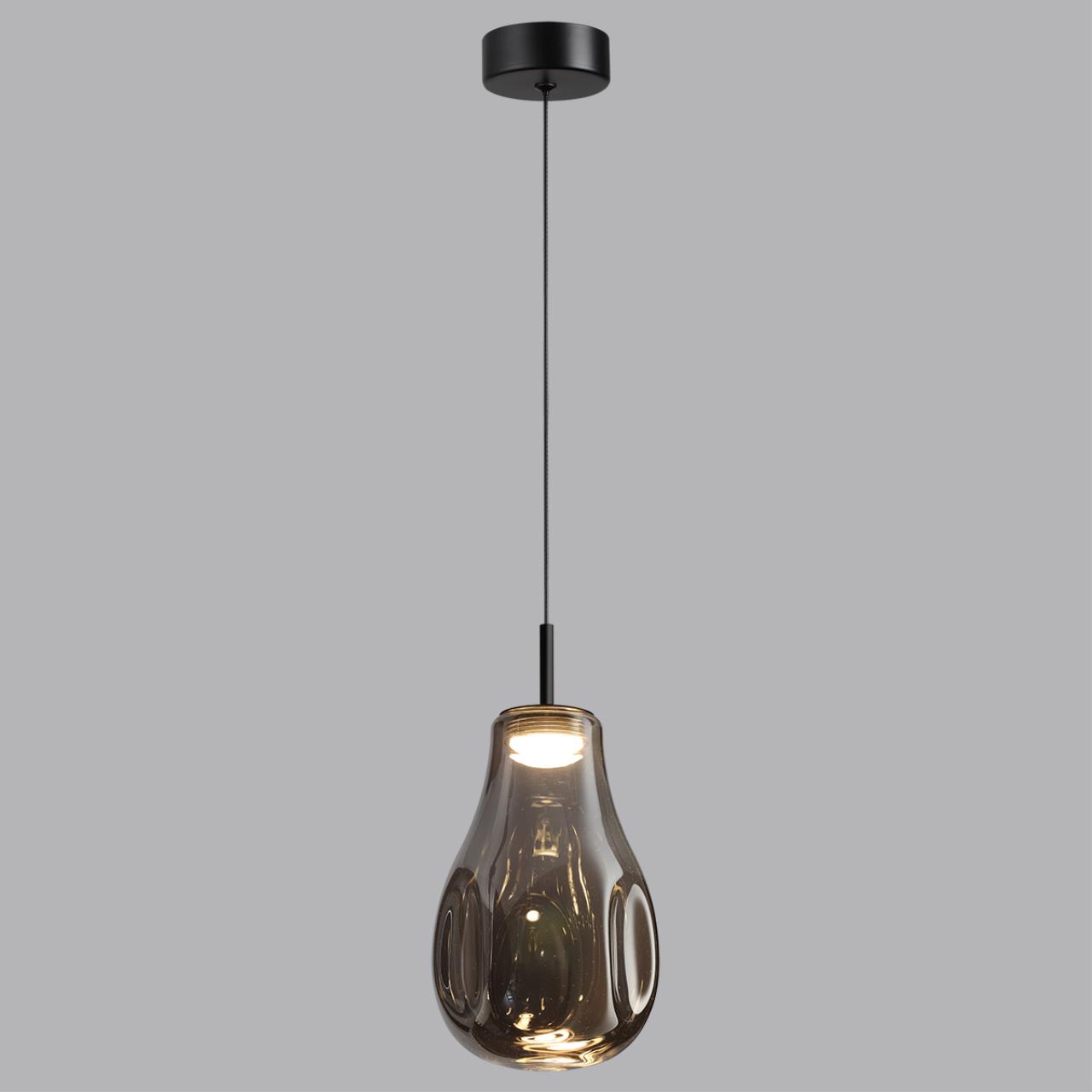 Подвес ODEON LIGHT PENDANT NAVE черный LED*1 4W 4000К плафон серый