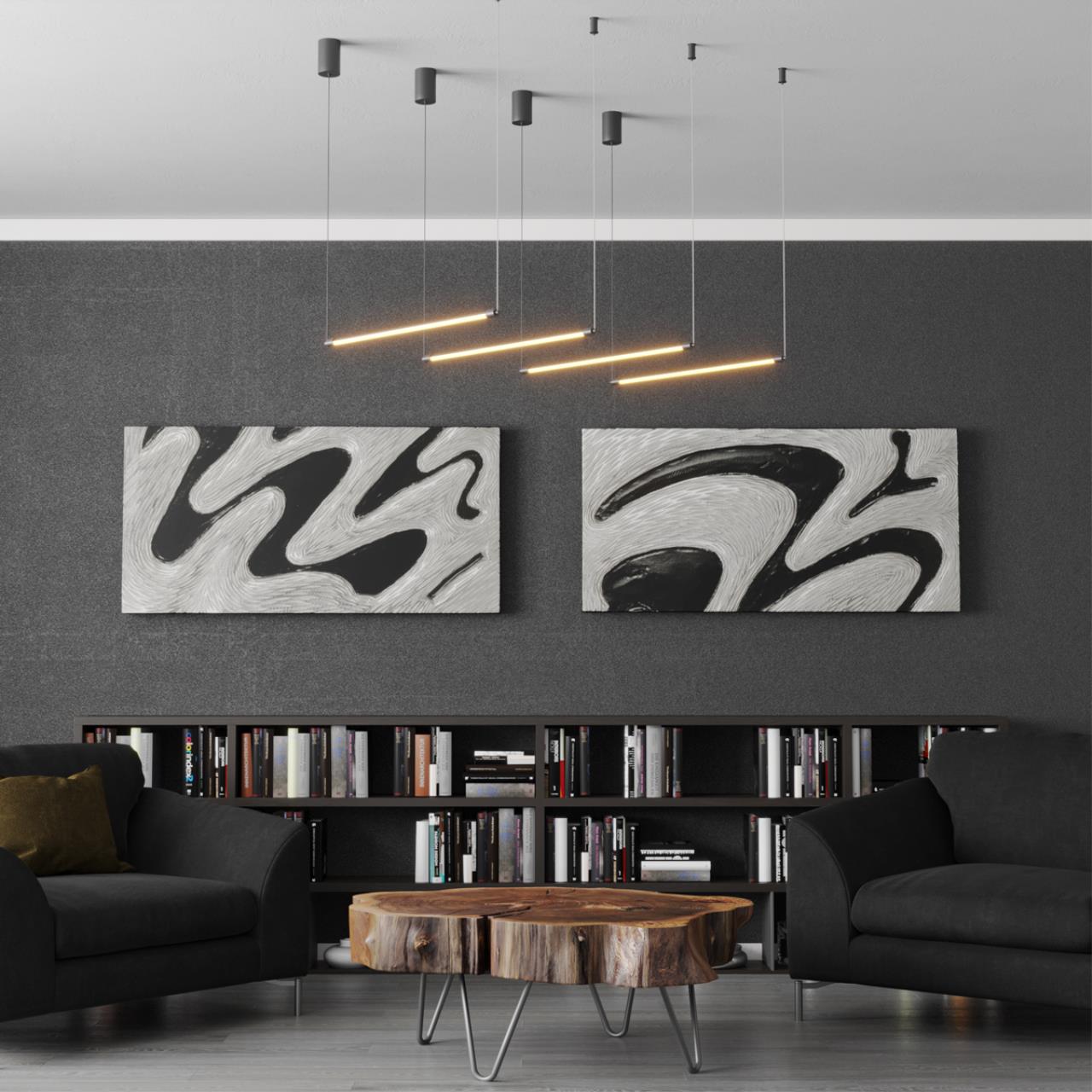 Светильник линейный светодиодный NOVOTECH KONST VITZ черный LED*1 12W 3000К