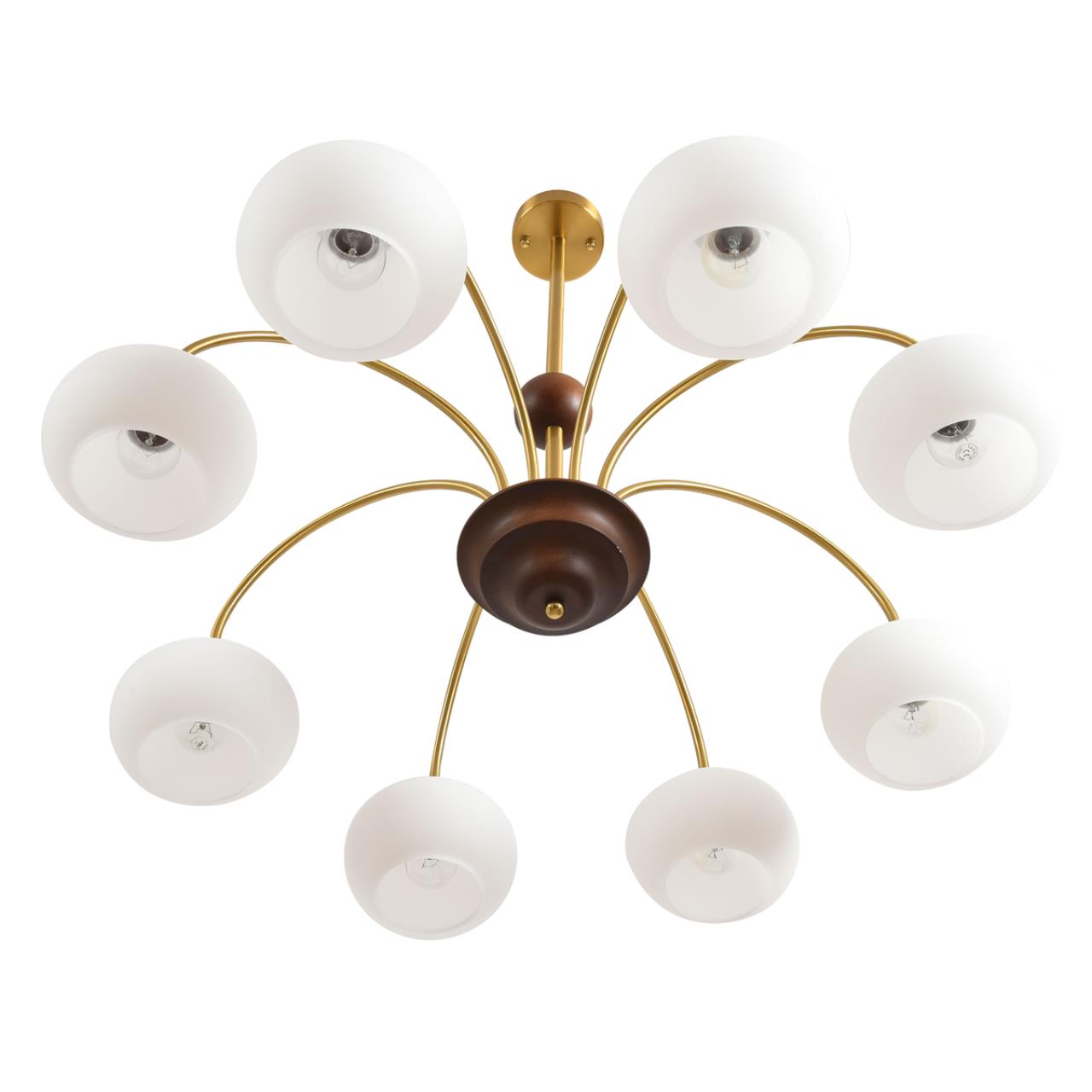 Люстра потолочная LUMION MODERNI LARINA латунь E27*8 10W