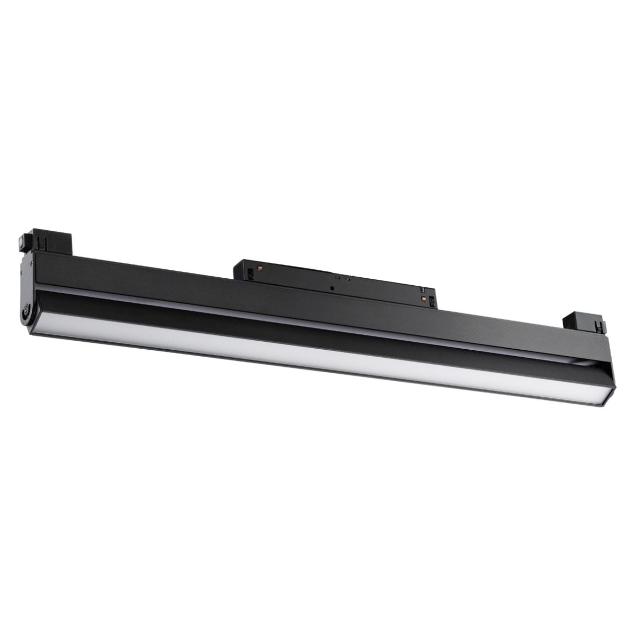 Трековый светильник для низковольного шинопровода NOVOTECH SHINO FLUM черный LED*1 24W 4000К плафон черный