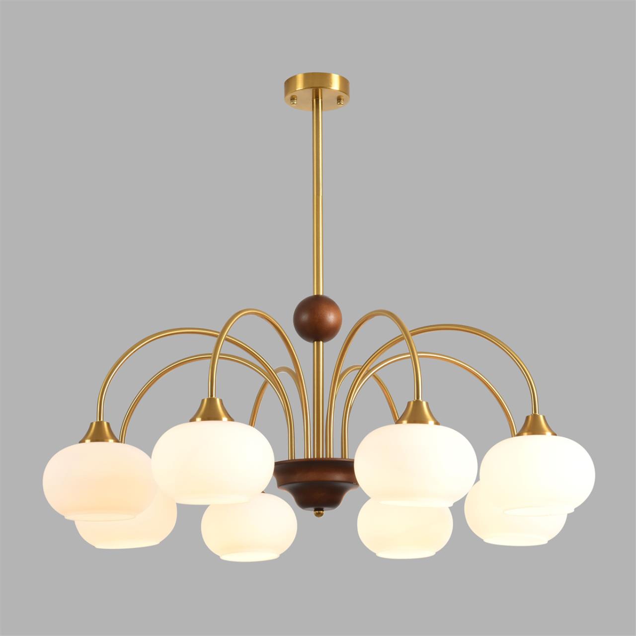 Люстра потолочная LUMION MODERNI LARINA латунь E27*8 10W