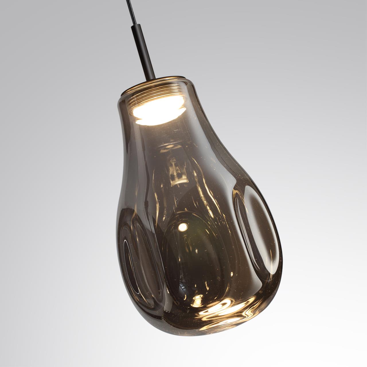 Подвес ODEON LIGHT PENDANT NAVE черный LED*1 4W 4000К плафон серый