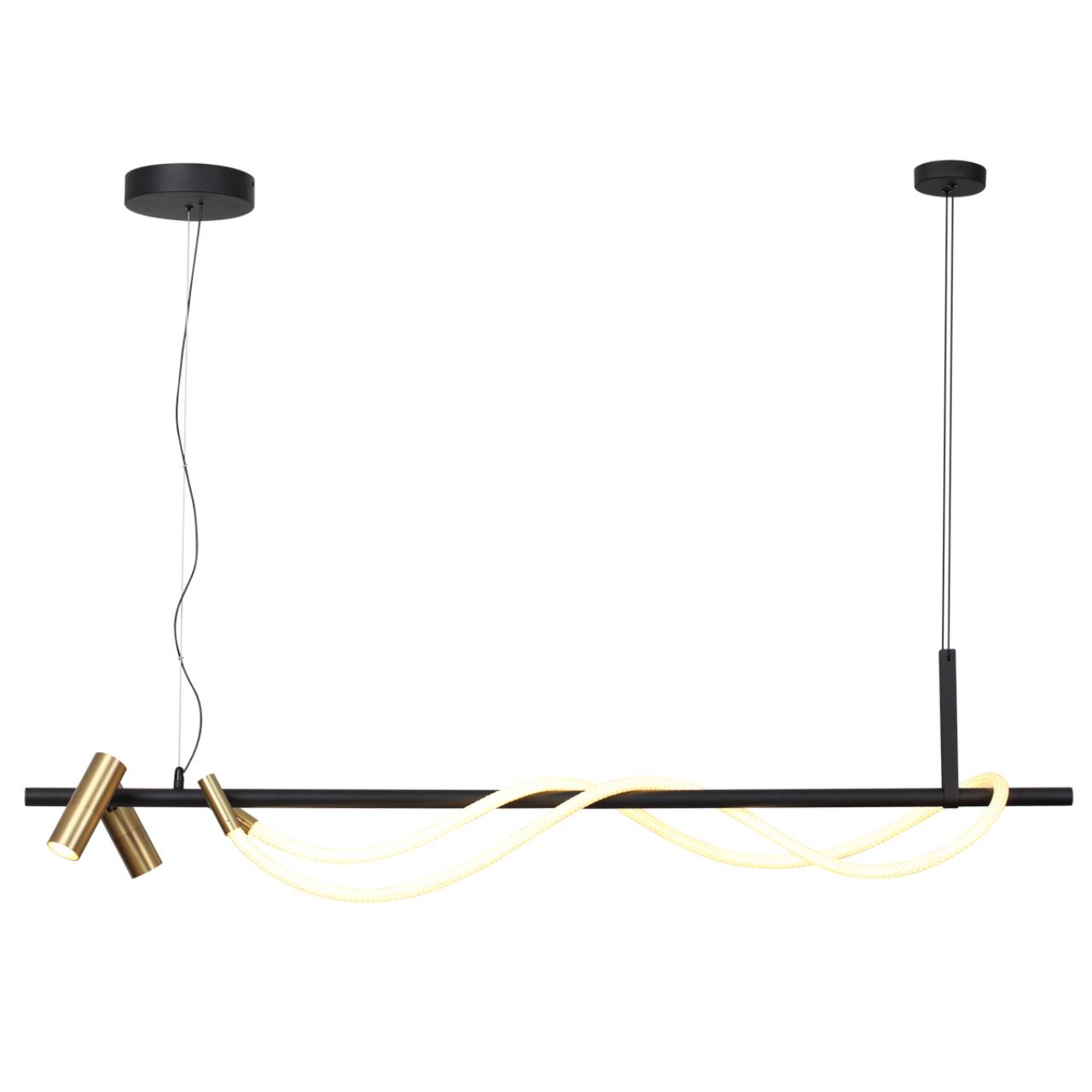 Подвесной светильник ODEON LIGHT HIGHTECH CORDA черный LED*1 1*30W 3000К плафон белый