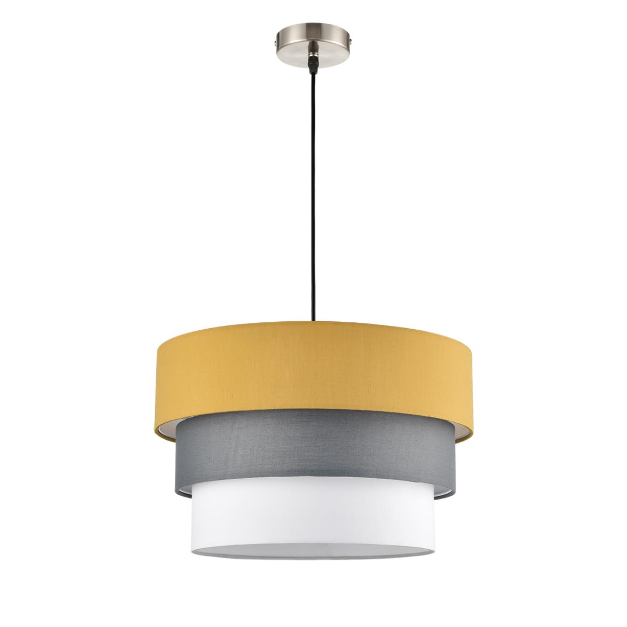 Светильник подвесной LUMION MODERNI ILAIDA никель E27*3 10W плафон цветной; серый; белый