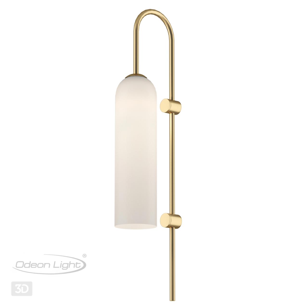 Бра ODEON LIGHT PENDANT VOSTI золотой E27*1 10W плафон белый